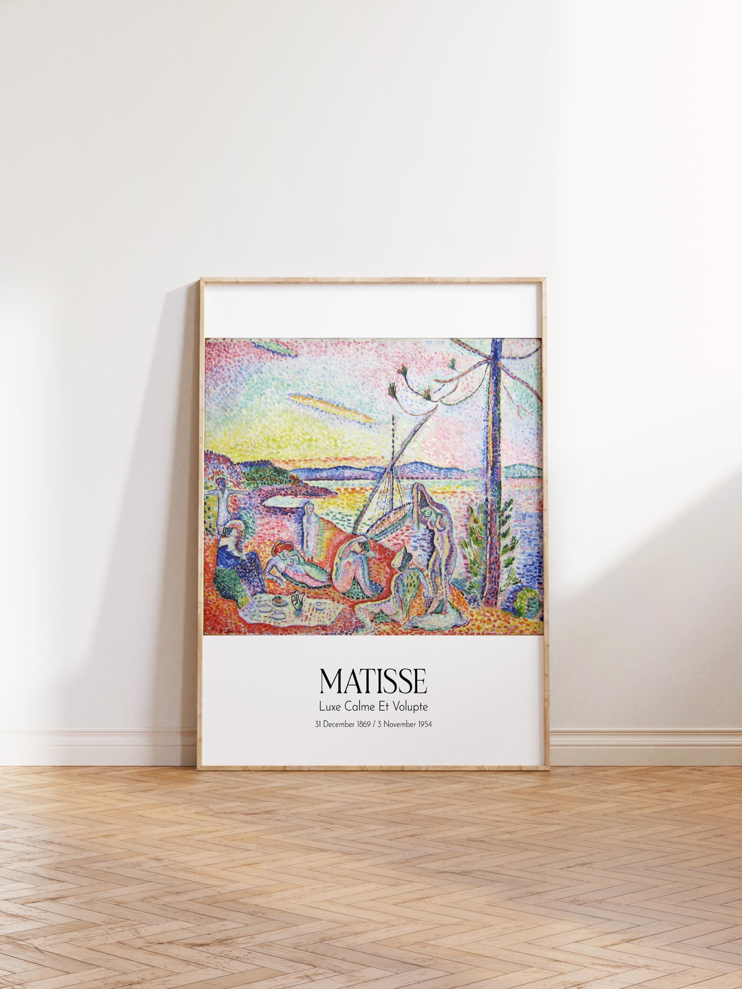 Matisse - Luxe Calme Et Volupte, Ahşap Çerçeveli Tablo, Sanat Serisi NO:112303