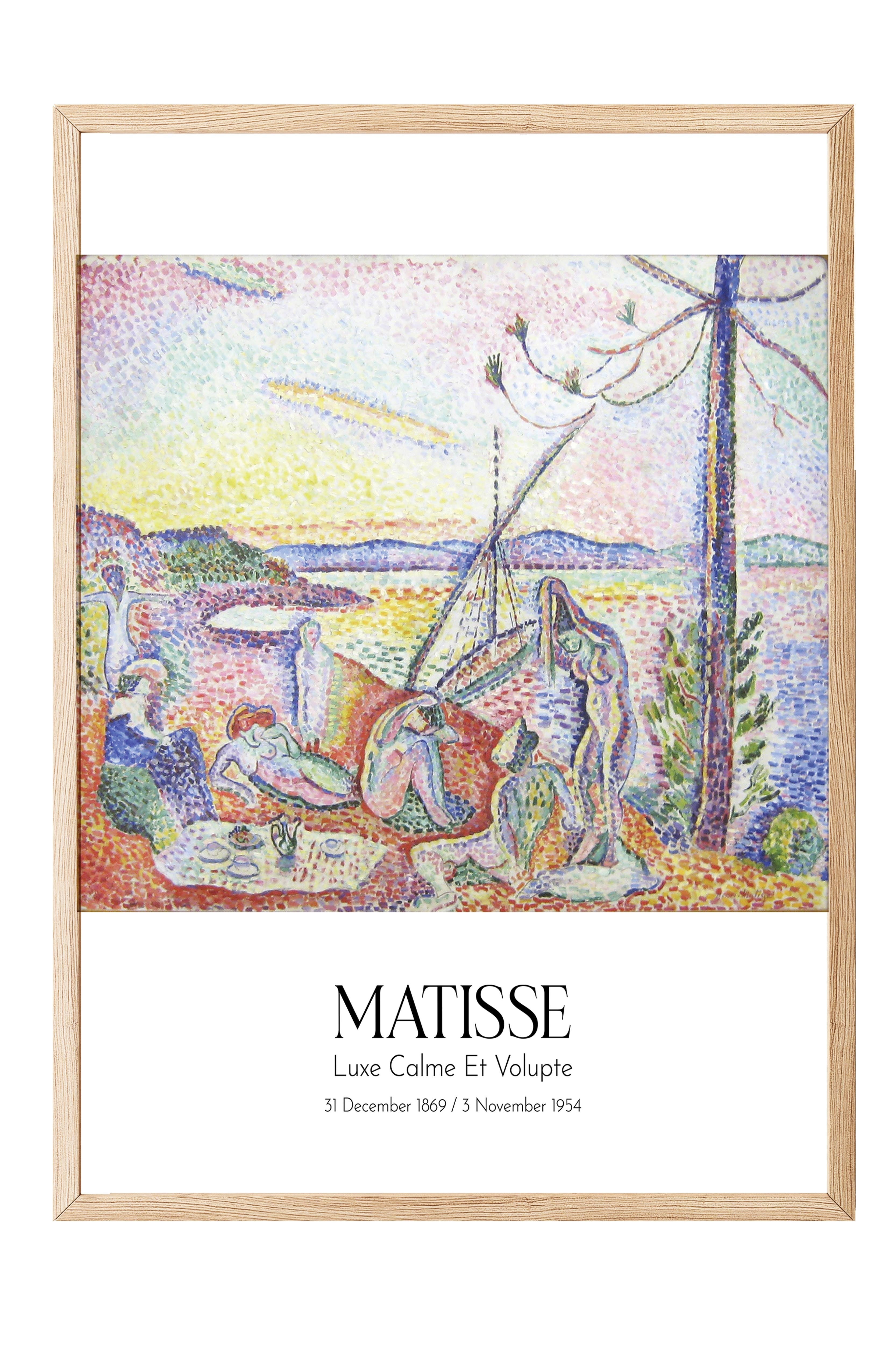 Matisse - Luxe Calme Et Volupte, Ahşap Çerçeveli Tablo, Sanat Serisi NO:112303