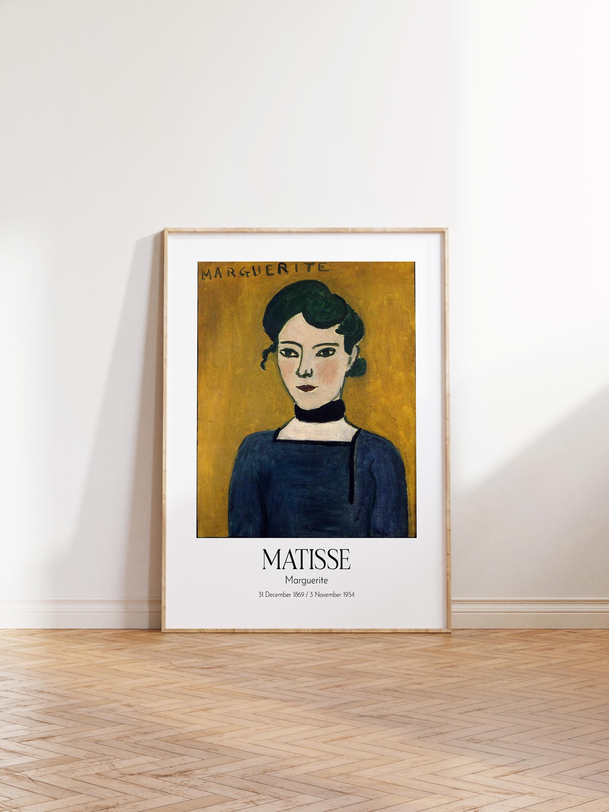 Matisse - Marguerite, Ahşap Çerçeveli Tablo, Sanat Serisi NO:112304
