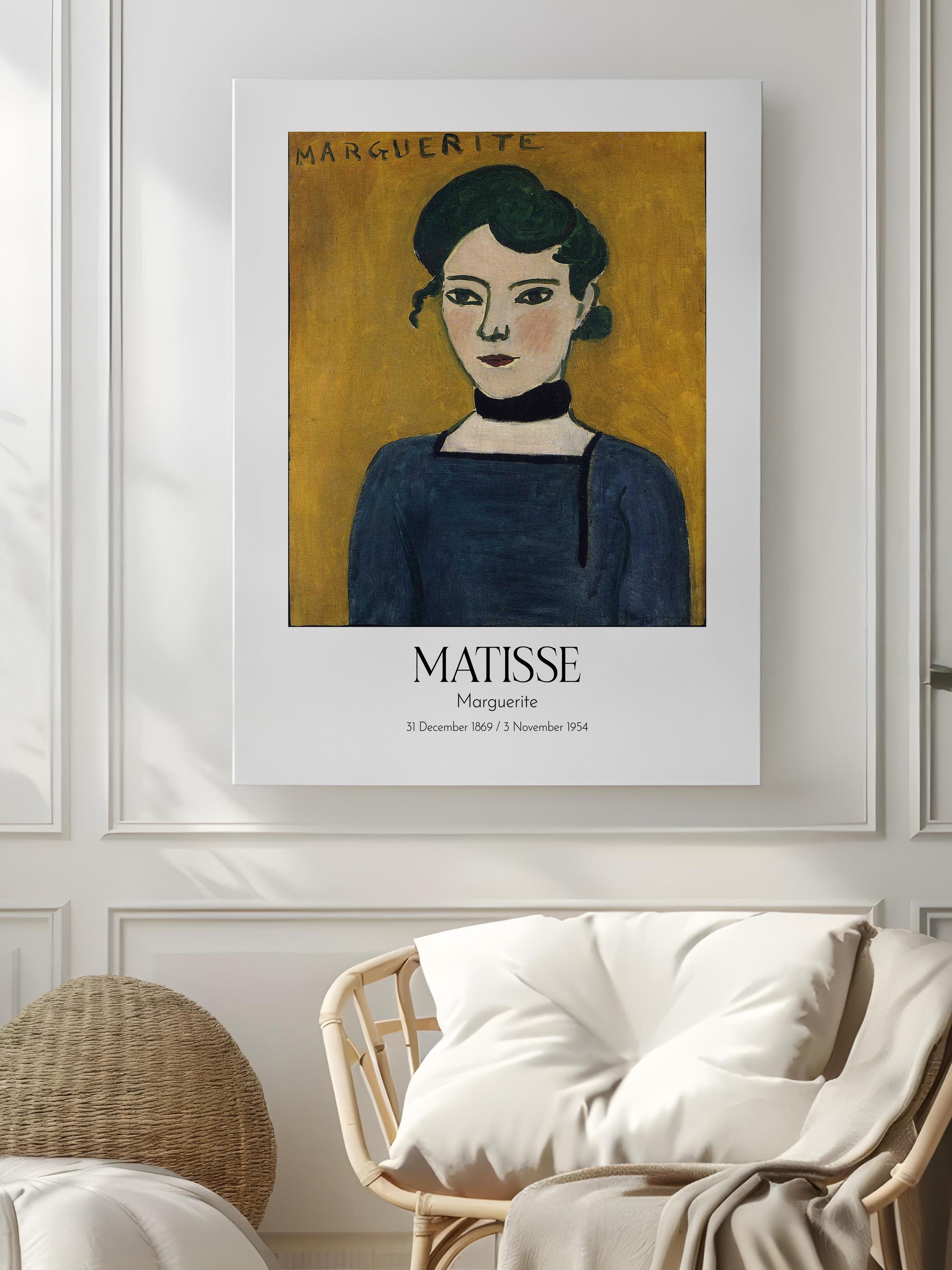 Matisse - Marguerite, Kanvas Tablo, Sanat Serisi NO:112304