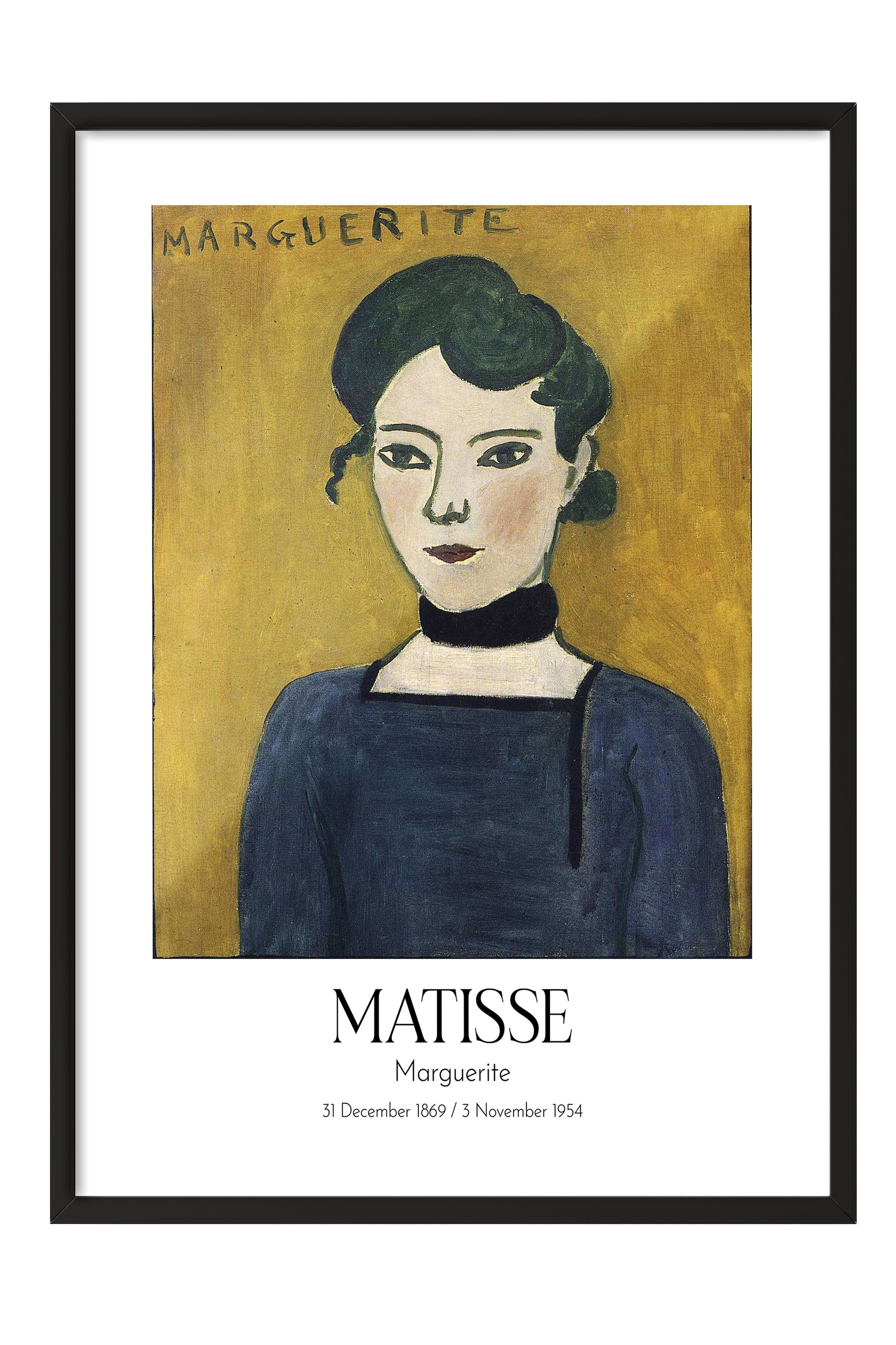 Matisse - Marguerite, Siyah Çerçeveli Tablo, Sanat Serisi NO:112304