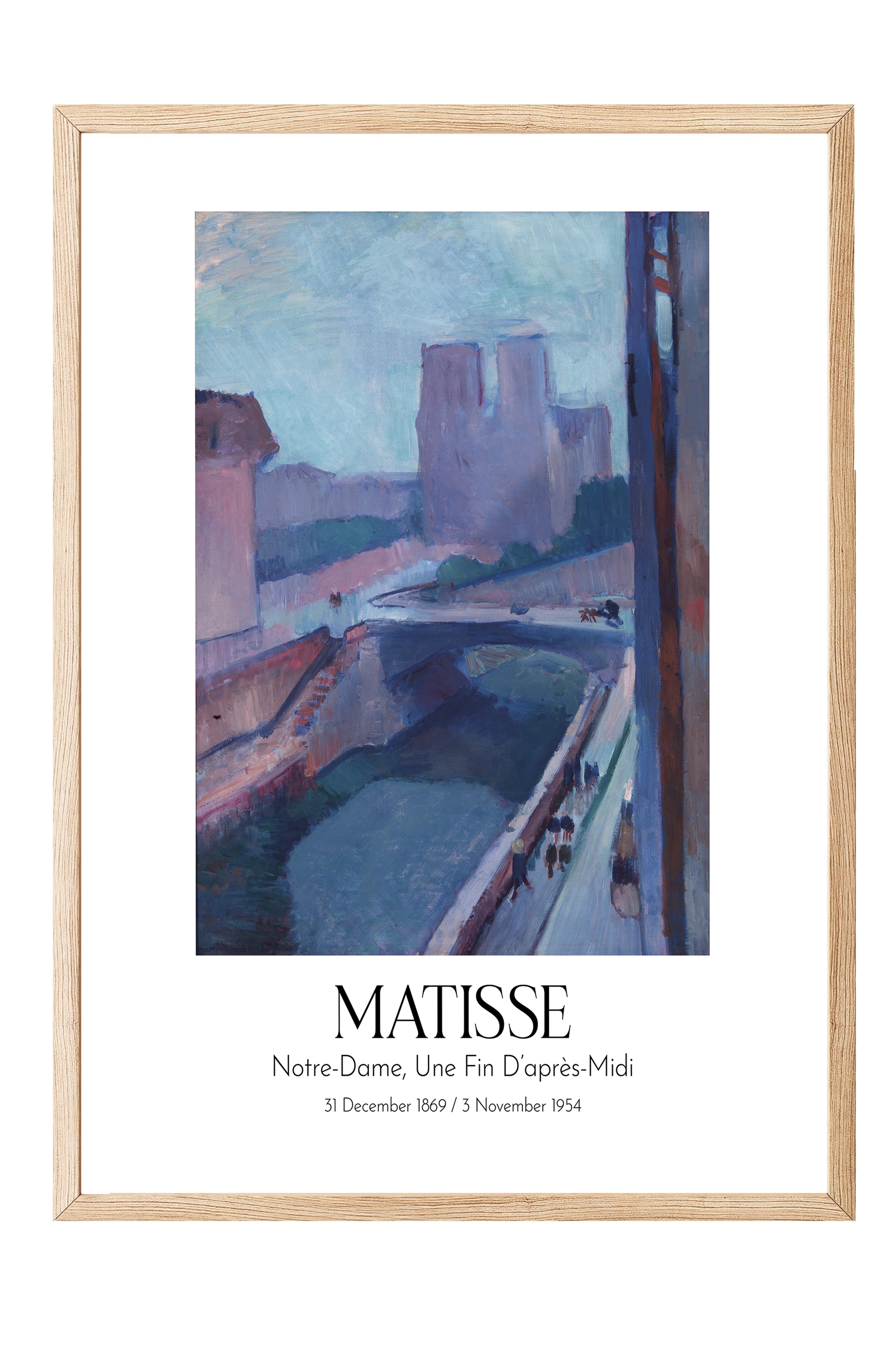Matisse - Notre-Dame, Une Fin D'Après-Midi, Ahşap Çerçeveli Tablo, Sanat Serisi NO:112305