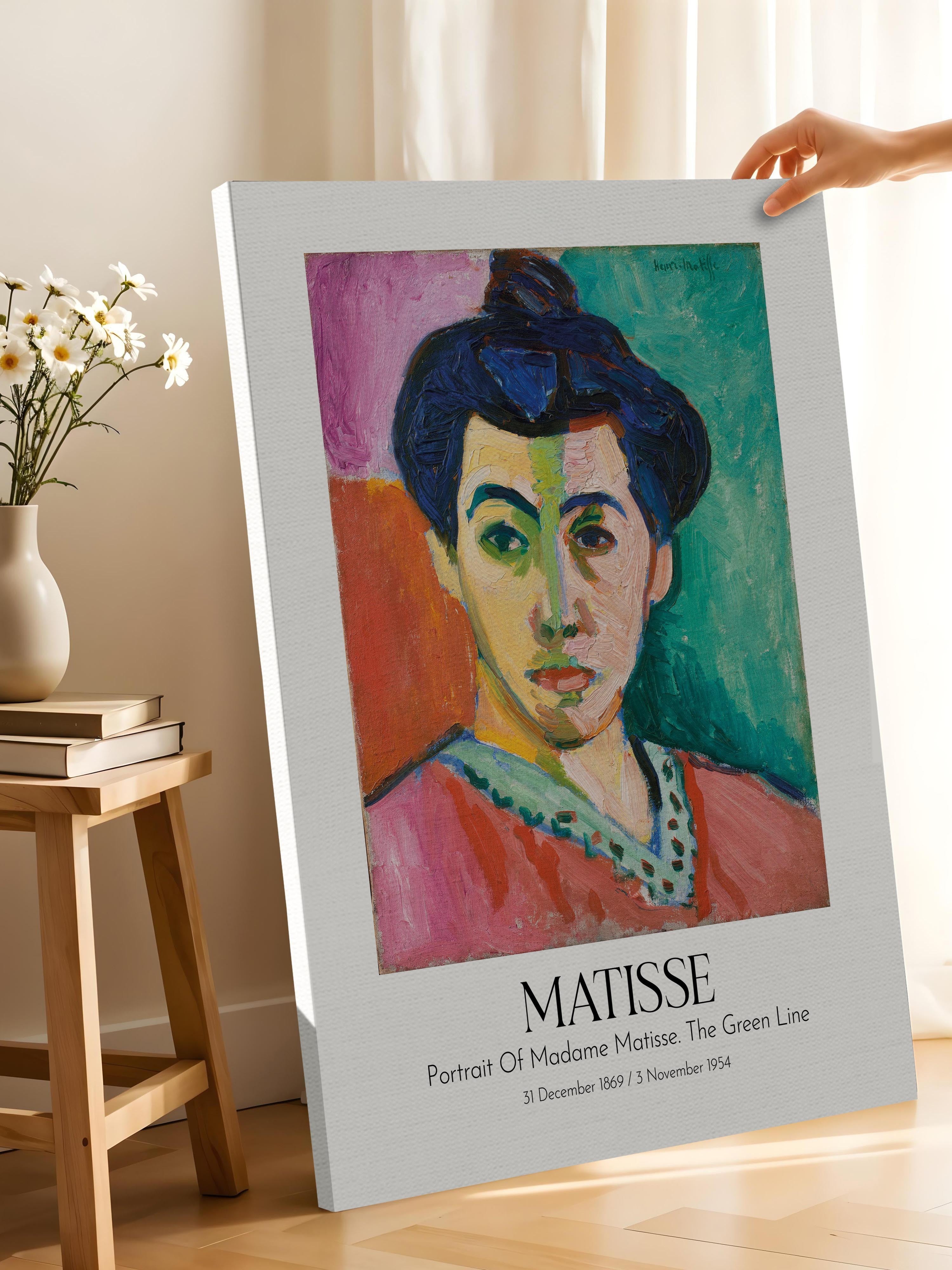 Matisse - Portrait Of Madame Matisse. The Green Line, Kanvas Tablo, Sanat Serisi NO:112306