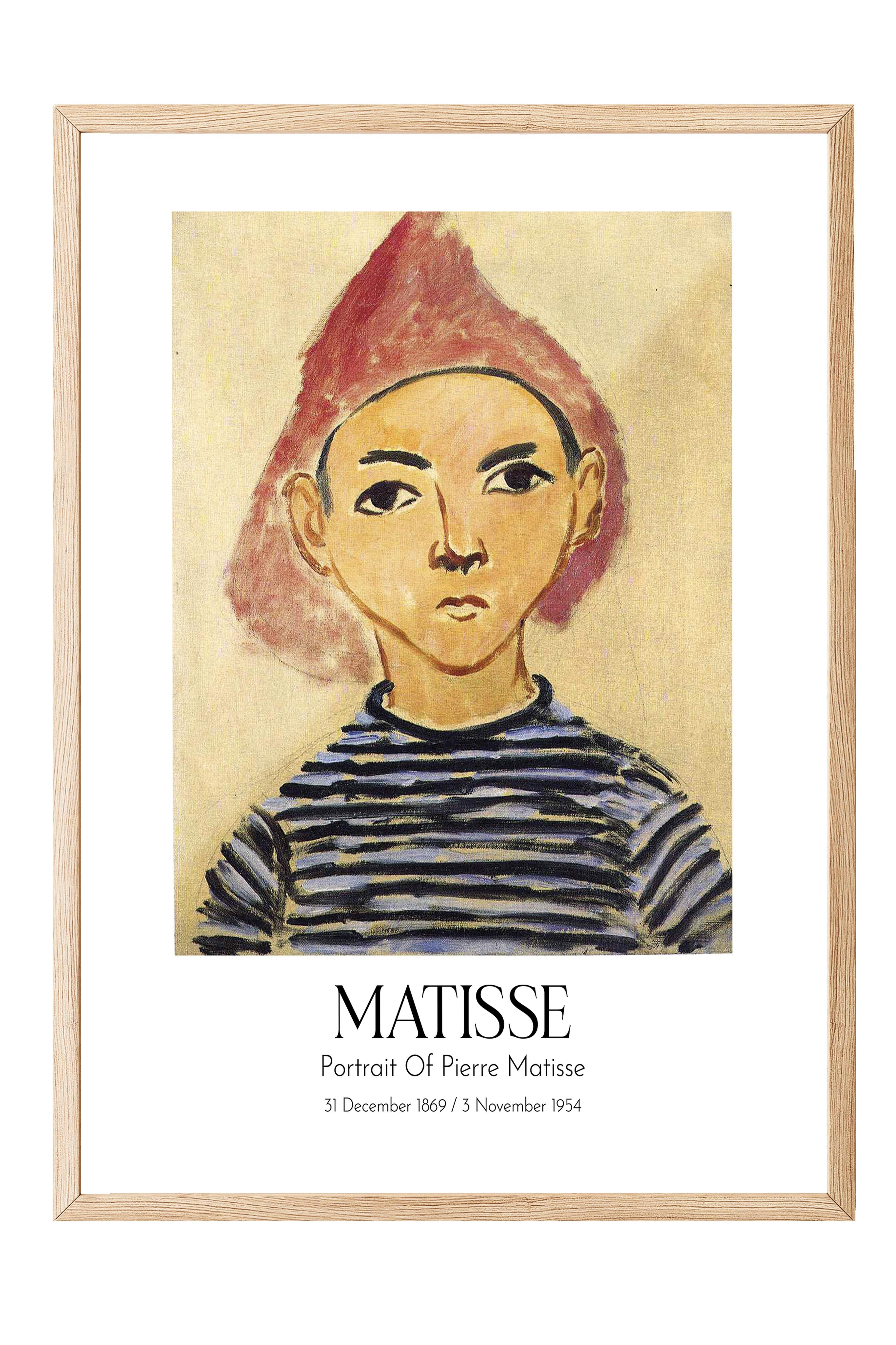 Matisse - Portrait Of Pierre Matisse, Ahşap Çerçeveli Tablo, Sanat Serisi NO:112307