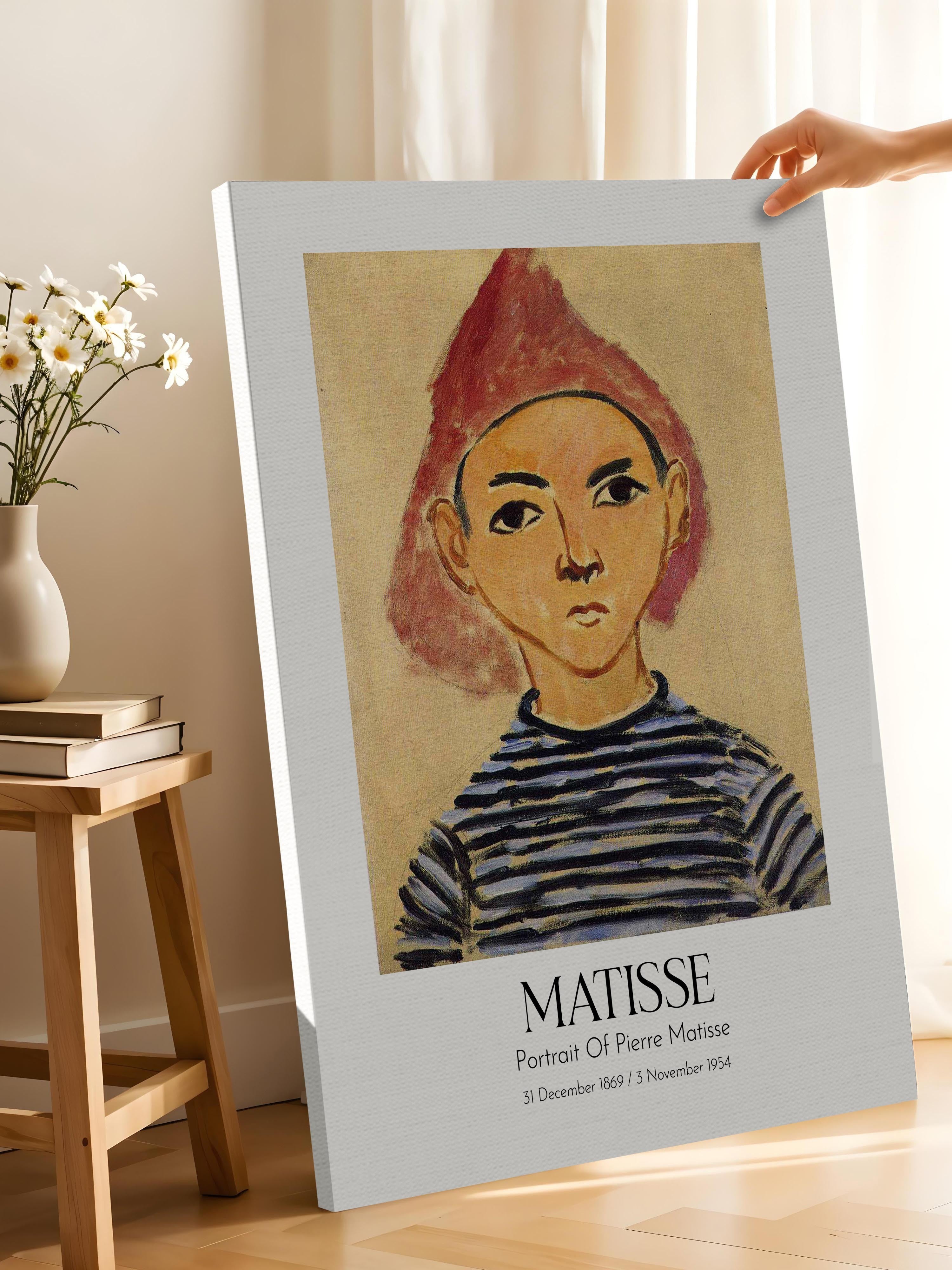 Matisse - Portrait Of Pierre Matisse, Kanvas Tablo, Sanat Serisi NO:112307