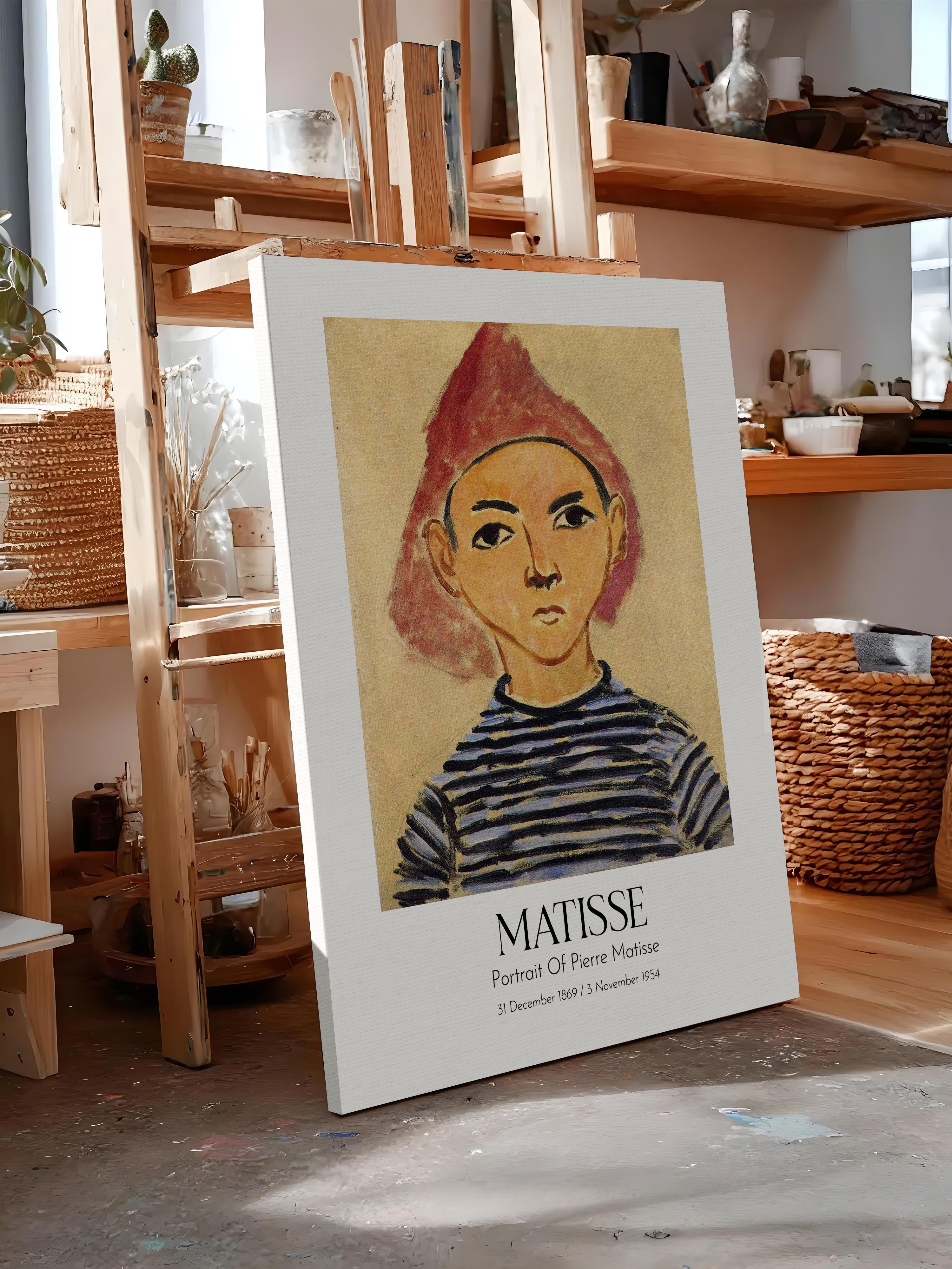 Matisse - Portrait Of Pierre Matisse, Kanvas Tablo, Sanat Serisi NO:112307