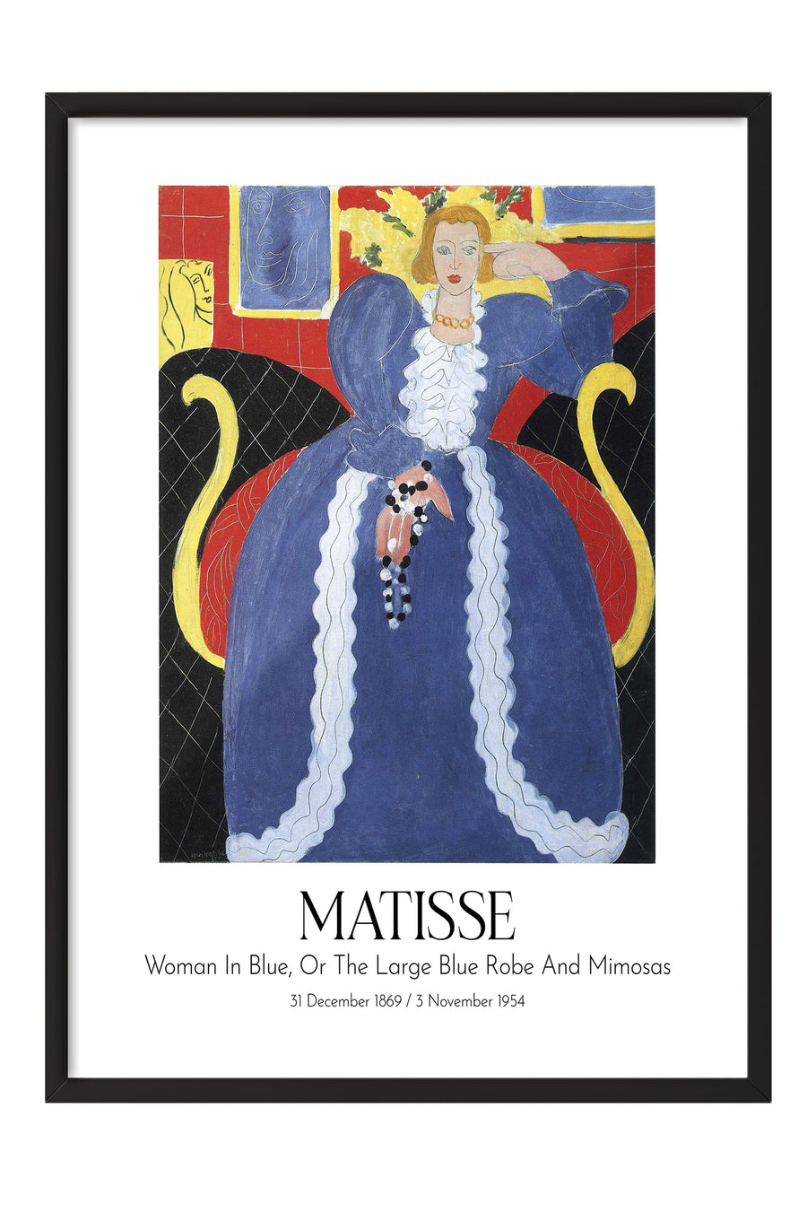 Matisse, Siyah Çerçeveli Tablo, Sanat Serisi NO:112311