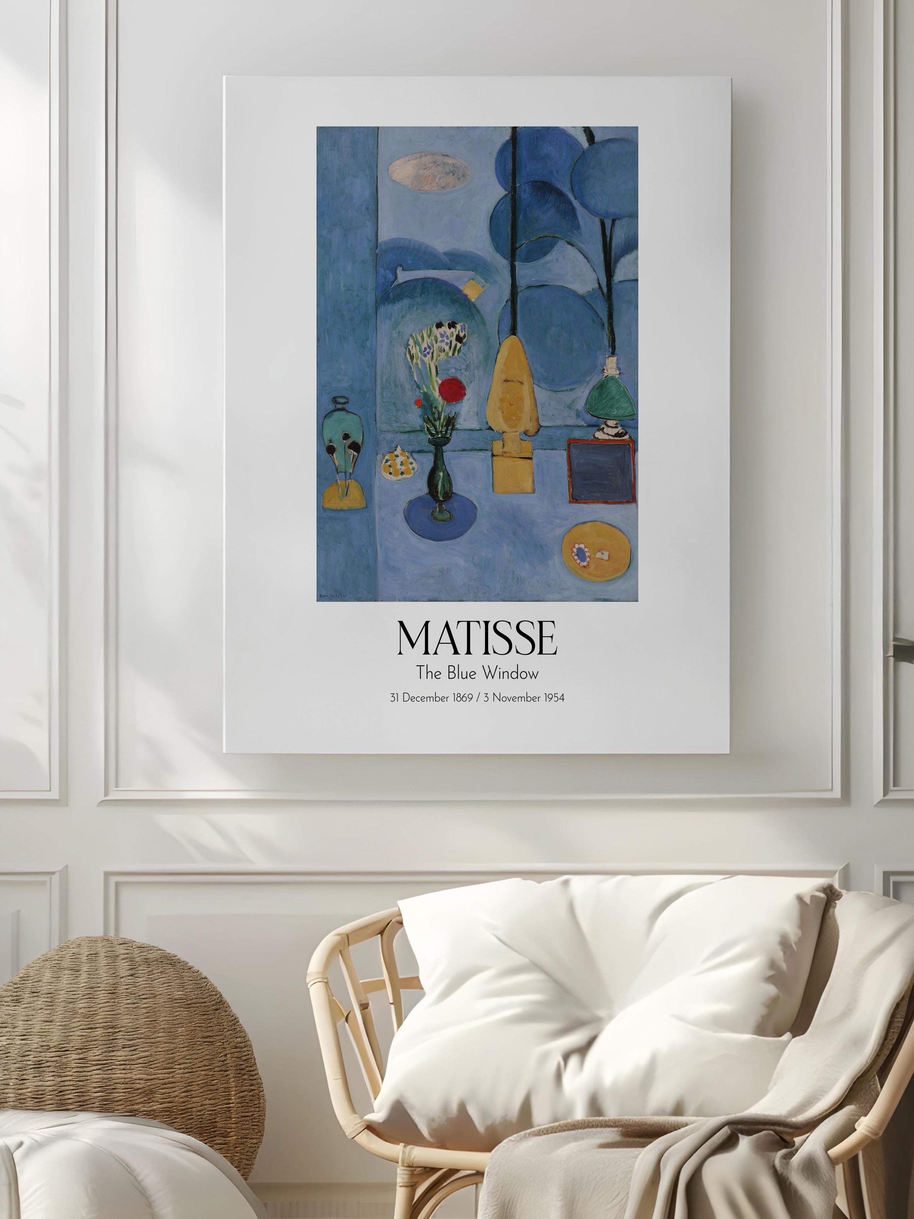 Matisse - The Blue Window, Kanvas Tablo, Sanat Serisi NO:112308