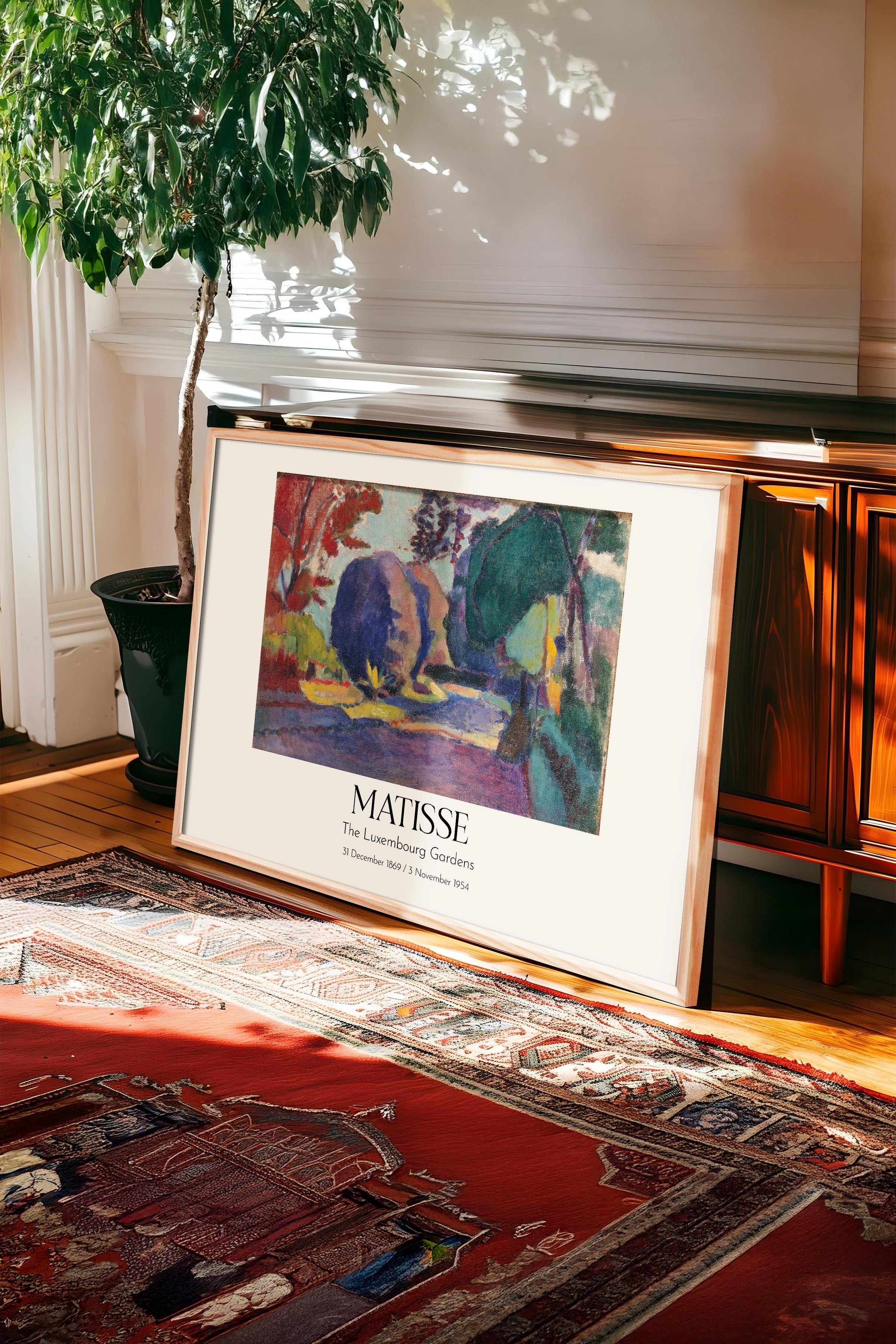 Matisse - The Luxembourg Gardens, Ahşap Çerçeveli Tablo, Sanat Serisi NO:112313