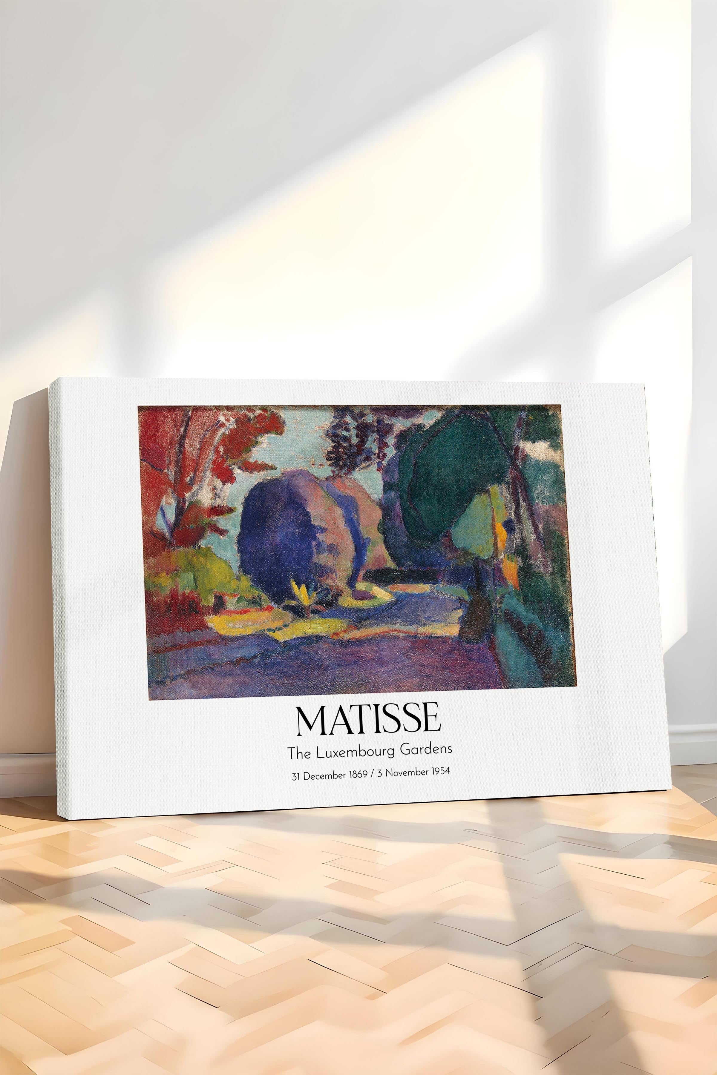 Matisse - The Luxembourg Gardens, Kanvas Tablo, Sanat Serisi NO:112313