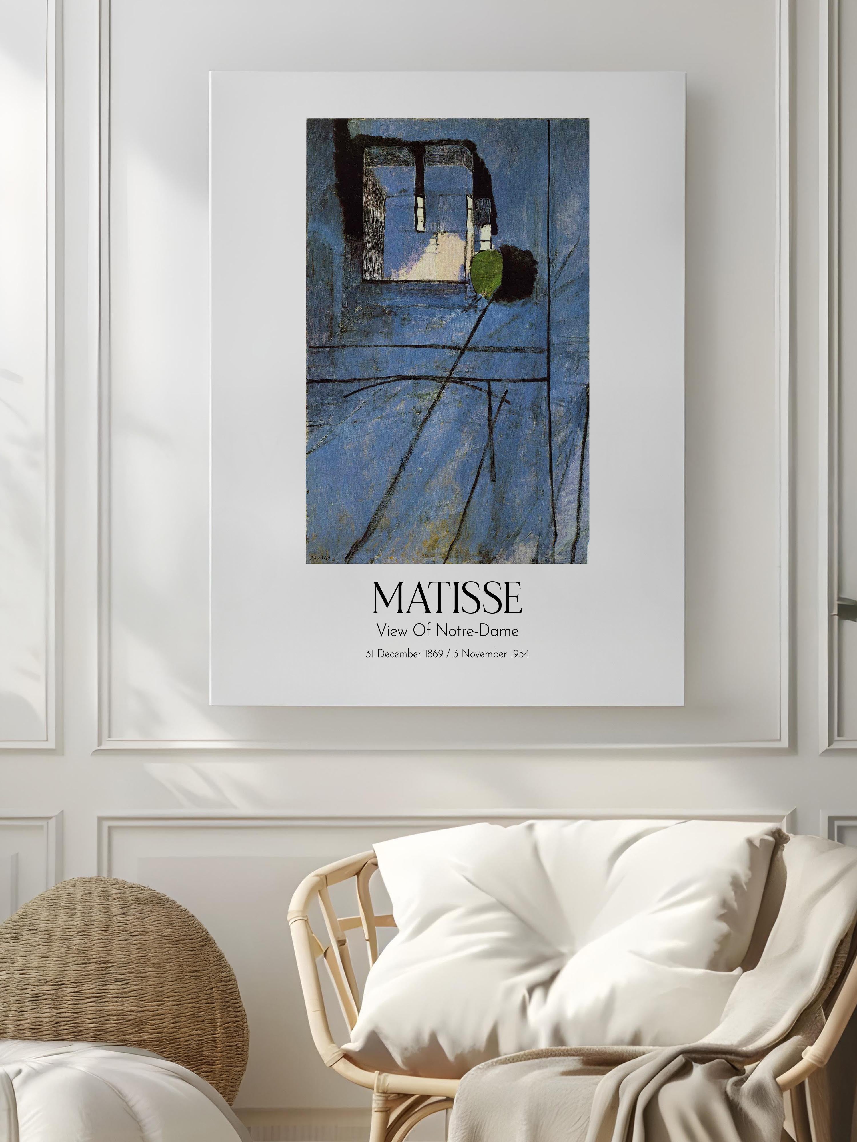Matisse - View Of Notre-Dame, Kanvas Tablo, Sanat Serisi NO:112310