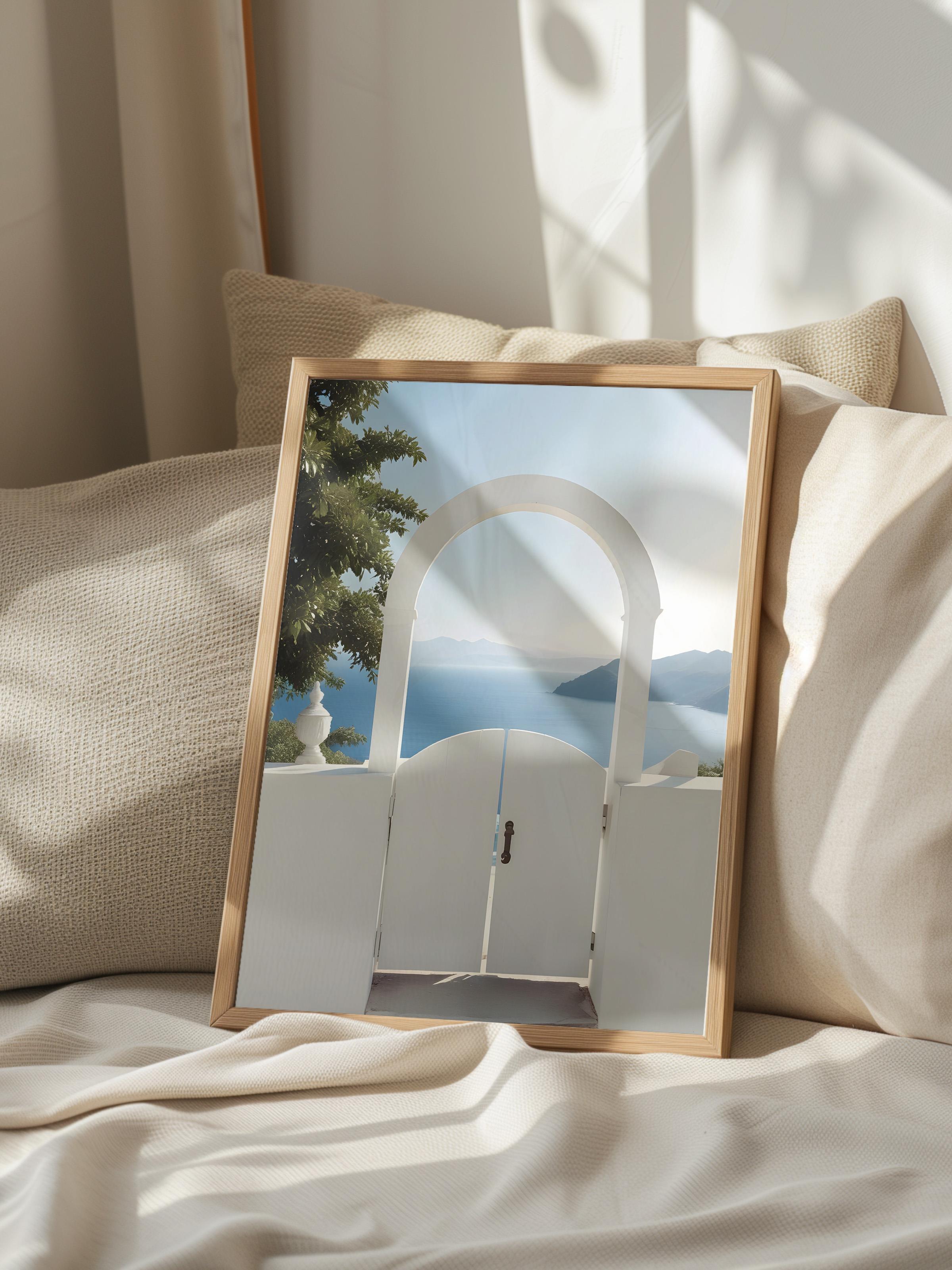 Mediterranean Portal Ahşap Çerçeveli Tablo, Duvar Tablosu Comfort Serisi NO:108480