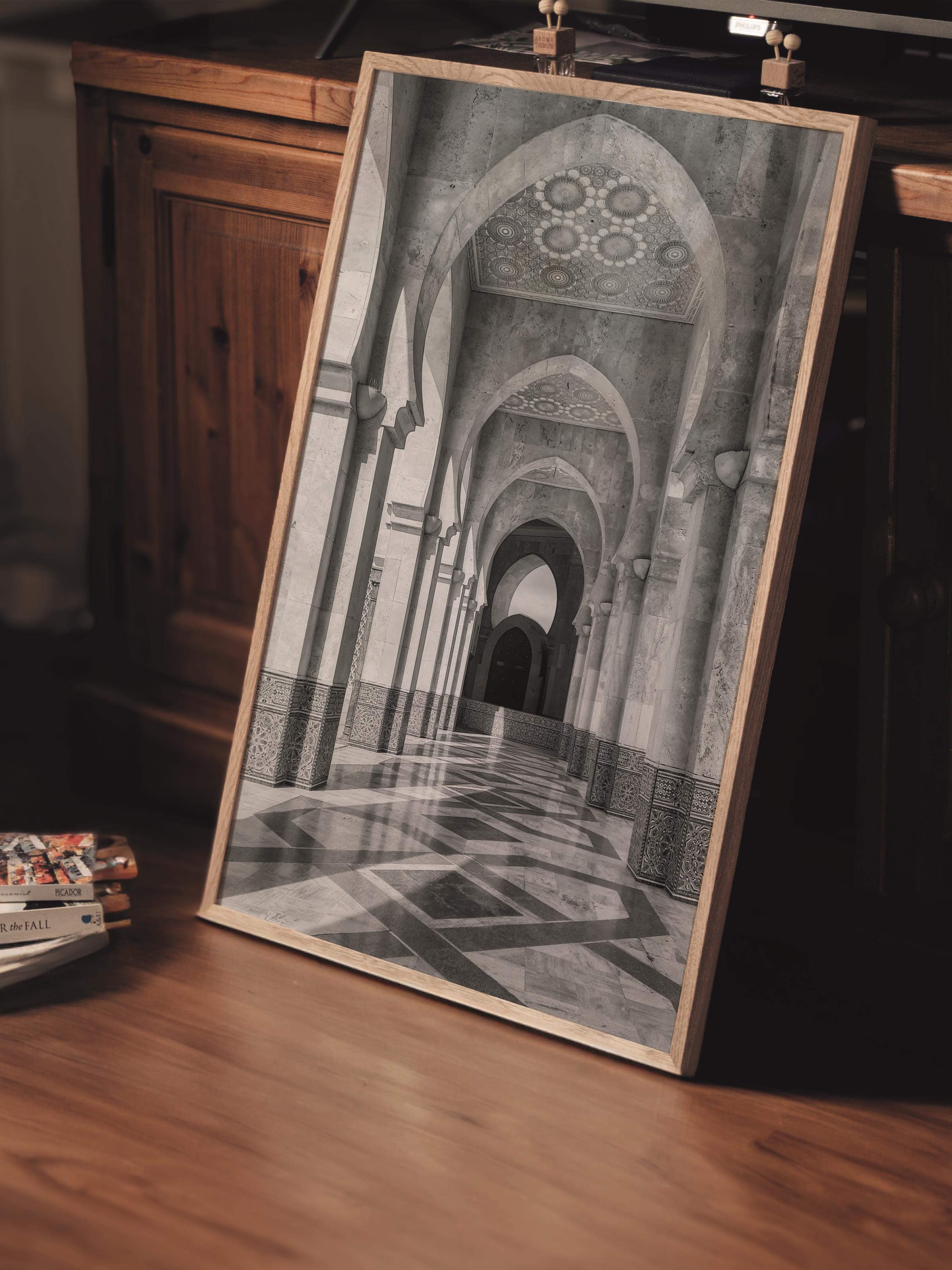 Mimari Poster, Siyah Beyaz Çerçevesiz Poster, Sanatsal Baskı NO:126 Estetik Ofis Duvar Dekoru, Dikey
