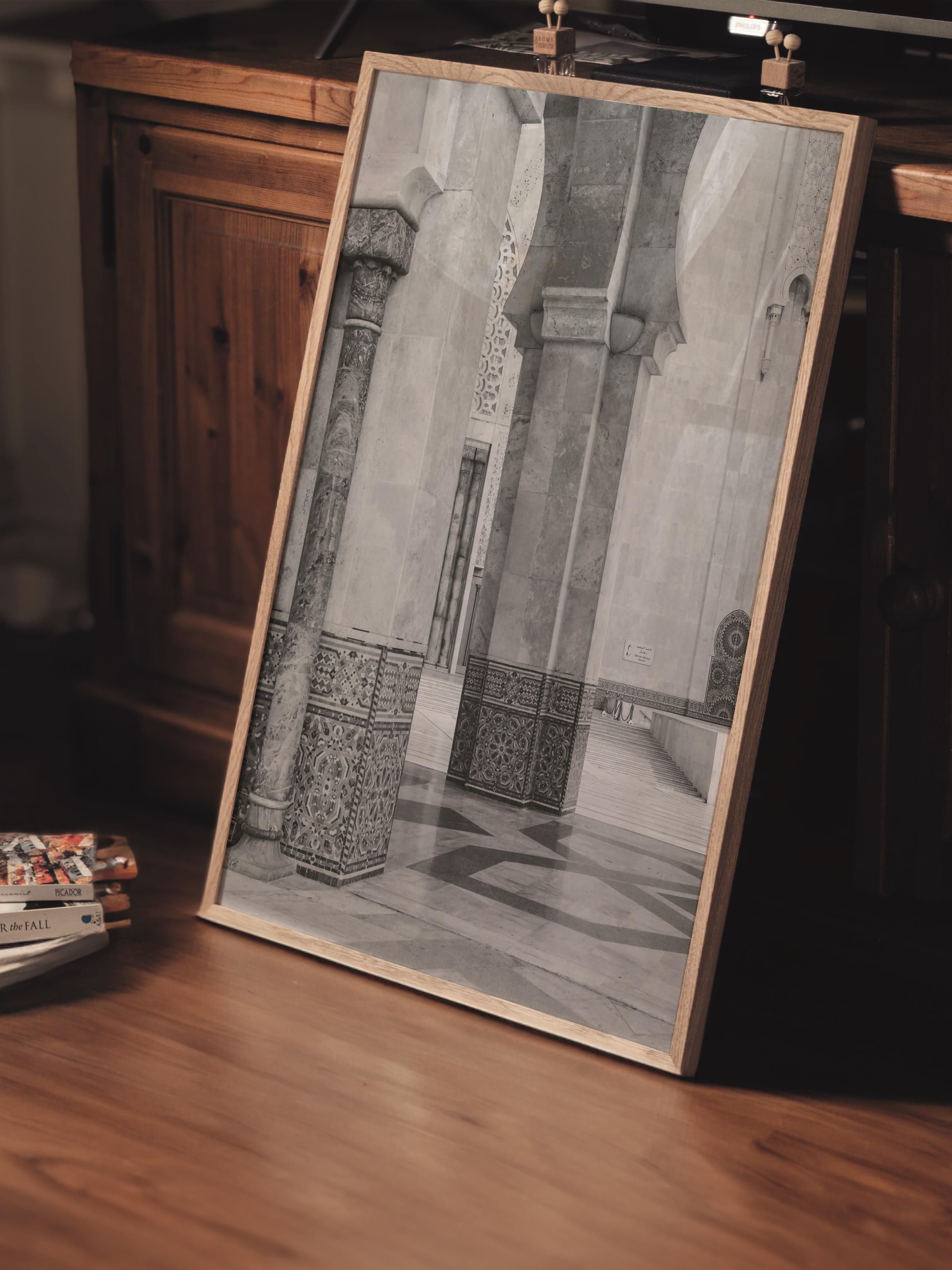 Mimari Poster, Siyah Beyaz Çerçevesiz Poster, Sanatsal Baskı NO:127 Estetik Ofis Duvar Dekoru, Dikey
