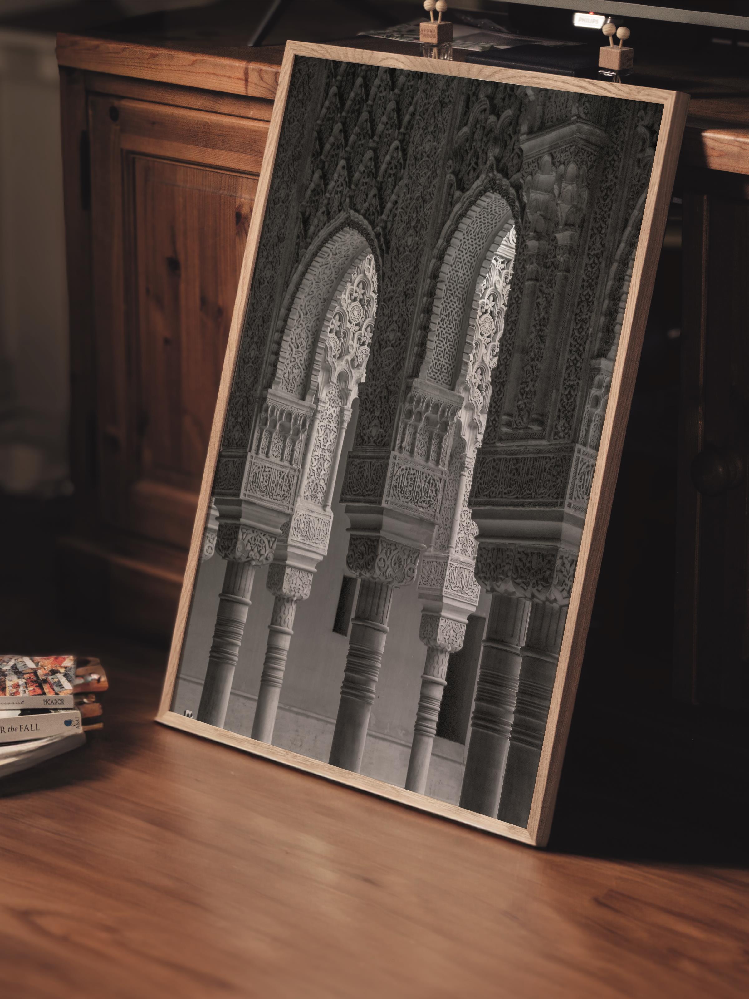 Mimari Poster, Siyah Beyaz Çerçevesiz Poster, Sanatsal Baskı NO:129 Estetik Ofis Duvar Dekoru, Dikey