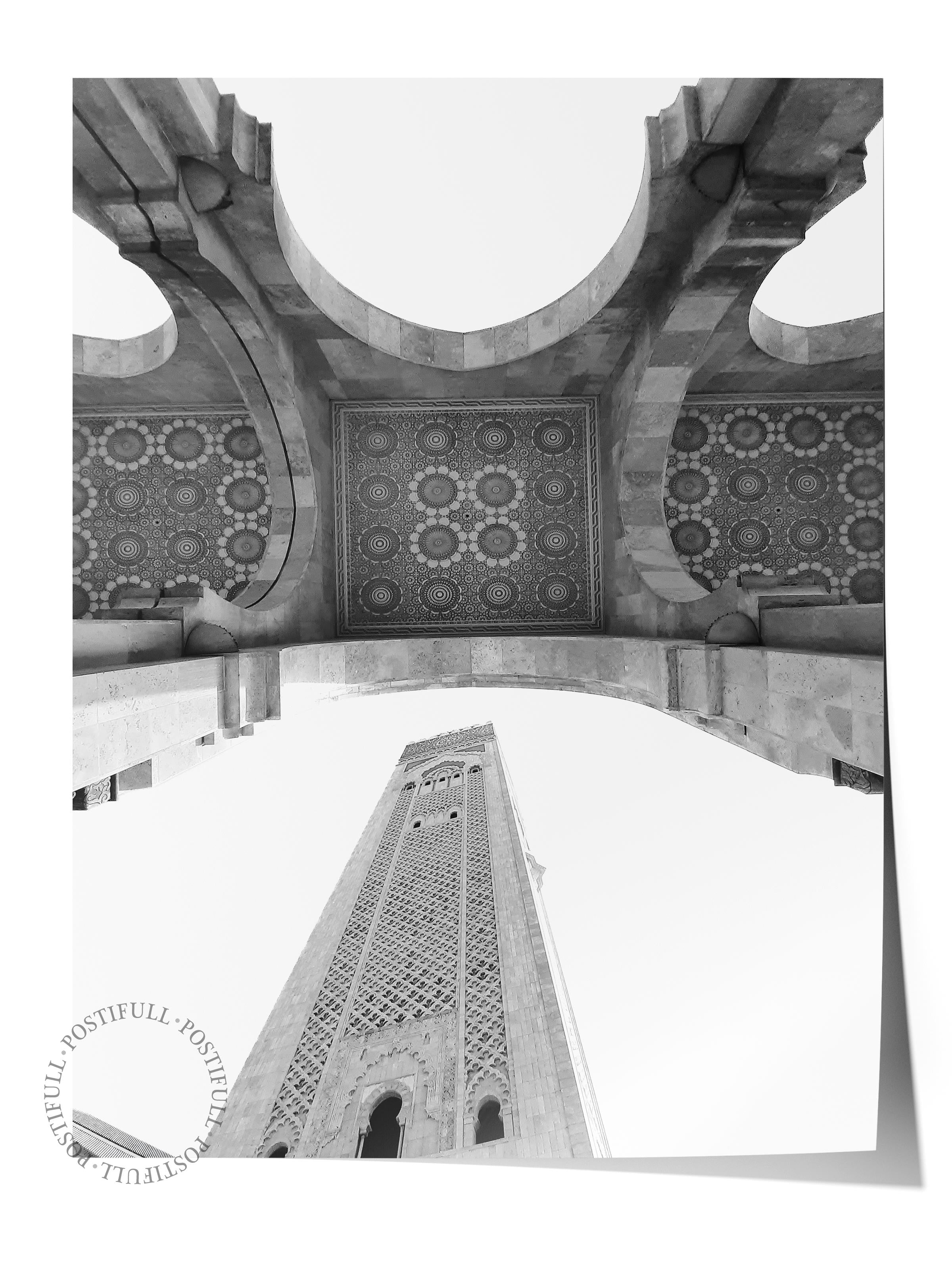 Mimari Poster, Siyah Beyaz Çerçevesiz Poster, Sanatsal Baskı NO:133 Estetik Ofis Duvar Dekoru, Dikey