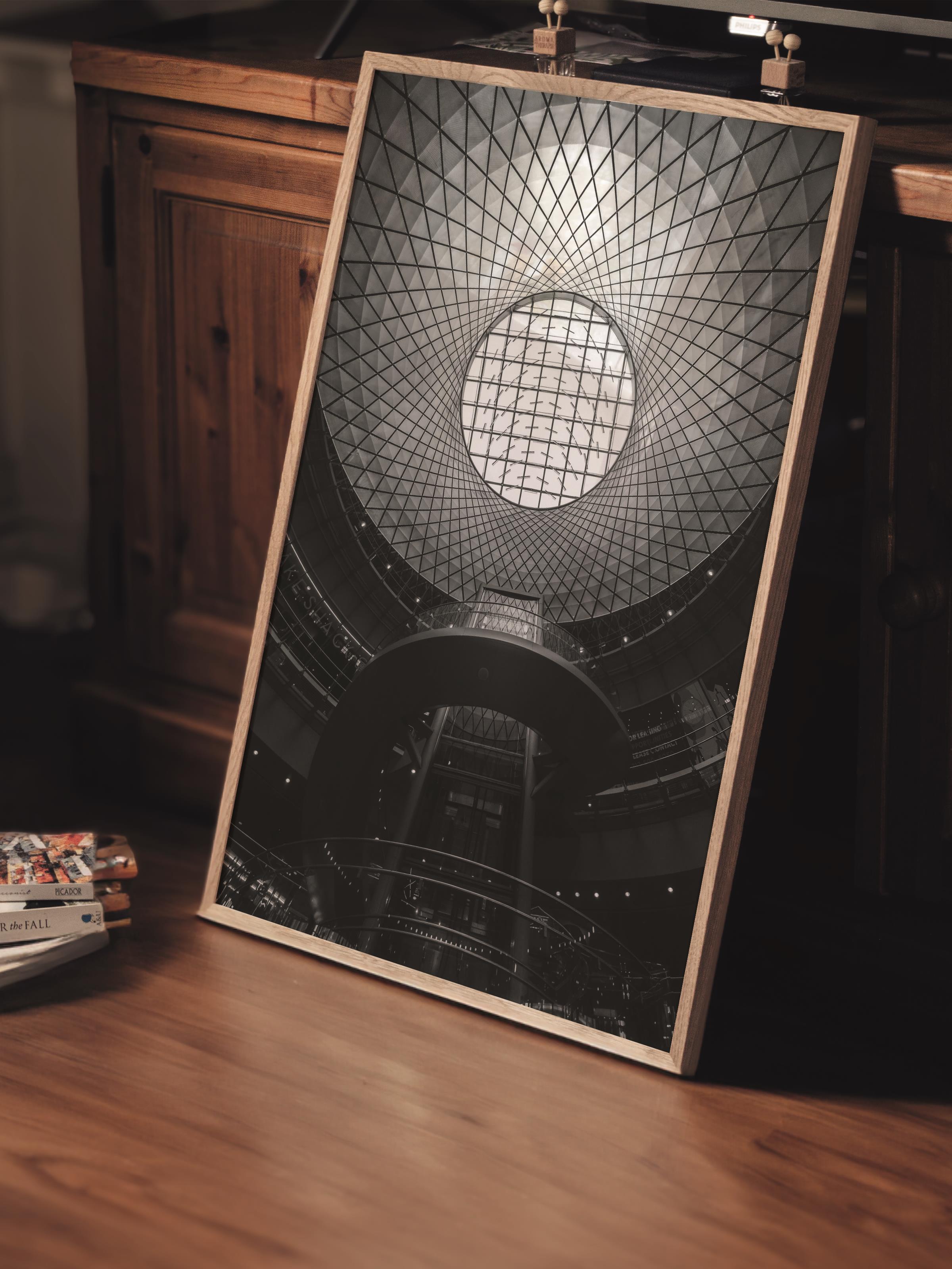 Mimari Poster, Siyah Beyaz Çerçevesiz Poster, Sanatsal Baskı NO:144 Estetik Ofis Duvar Dekoru, Dikey