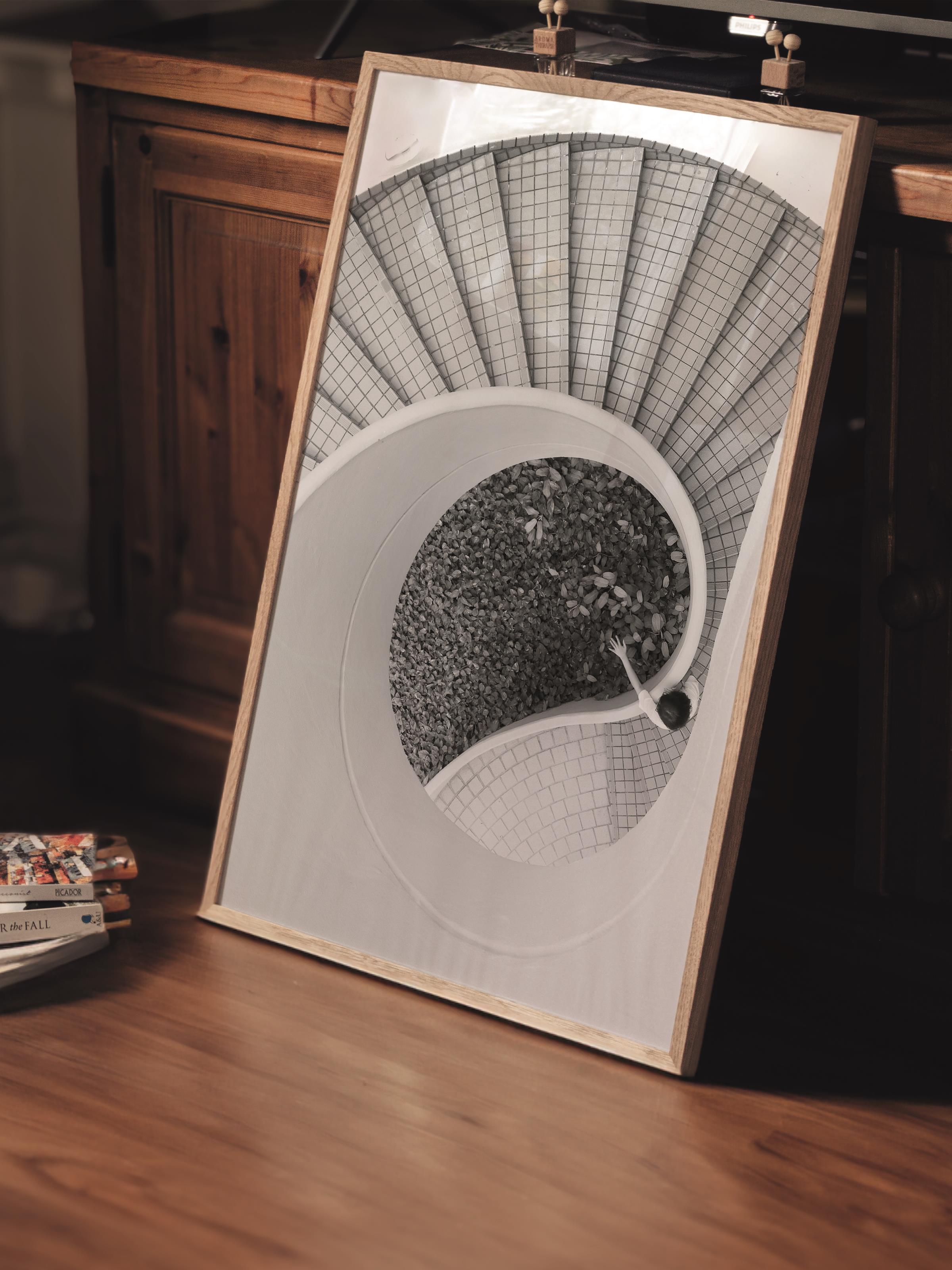 Mimari Poster, Siyah Beyaz Çerçevesiz Poster, Sanatsal Baskı NO:179 Estetik Ofis Duvar Dekoru, Dikey