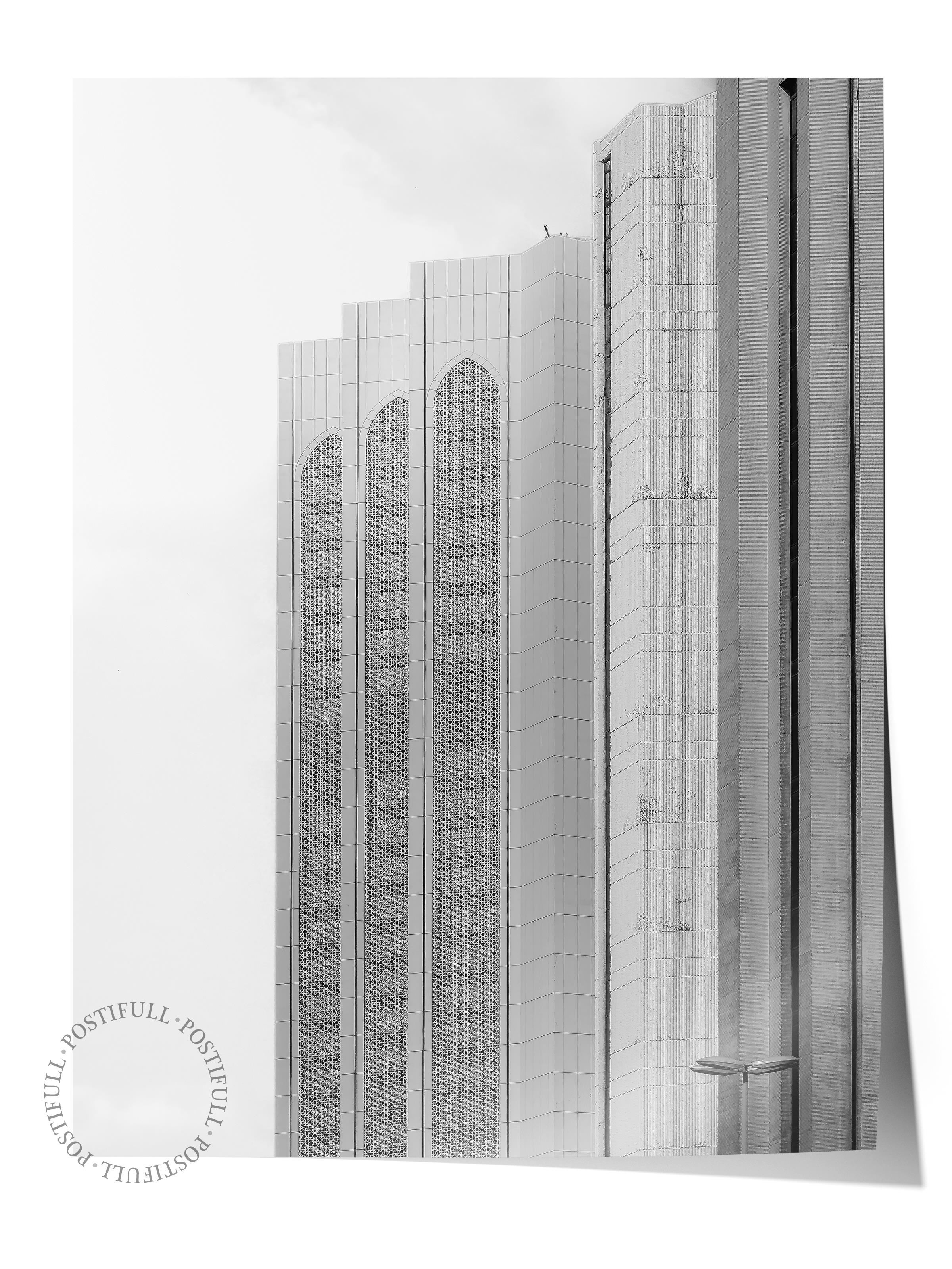 Mimari Poster, Siyah Beyaz Çerçevesiz Poster, Sanatsal Baskı NO:229 Estetik Ofis Duvar Dekoru, Dikey