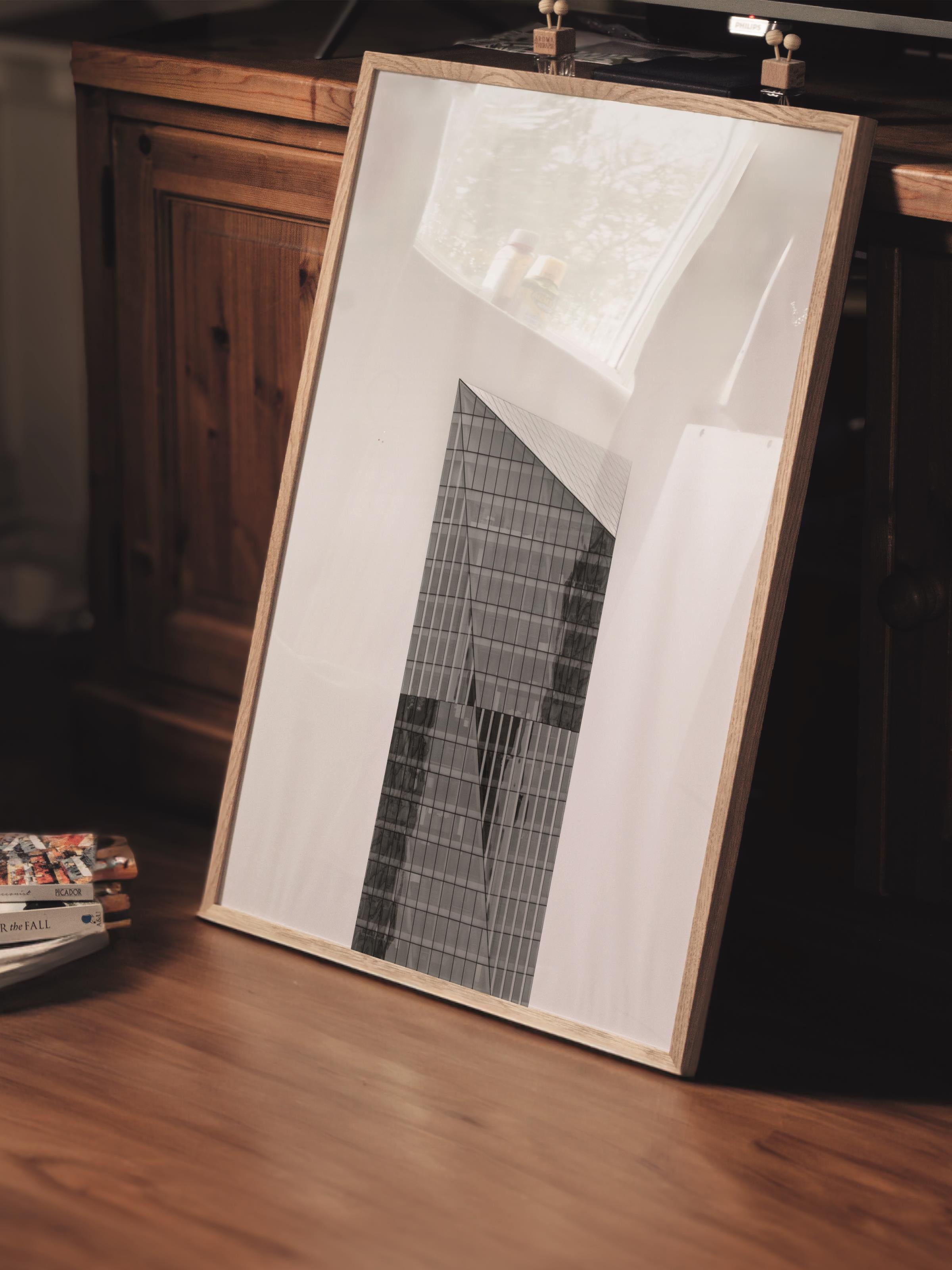 Mimari Poster, Siyah Beyaz Çerçevesiz Poster, Sanatsal Baskı NO:232 Estetik Ofis Duvar Dekoru, Dikey