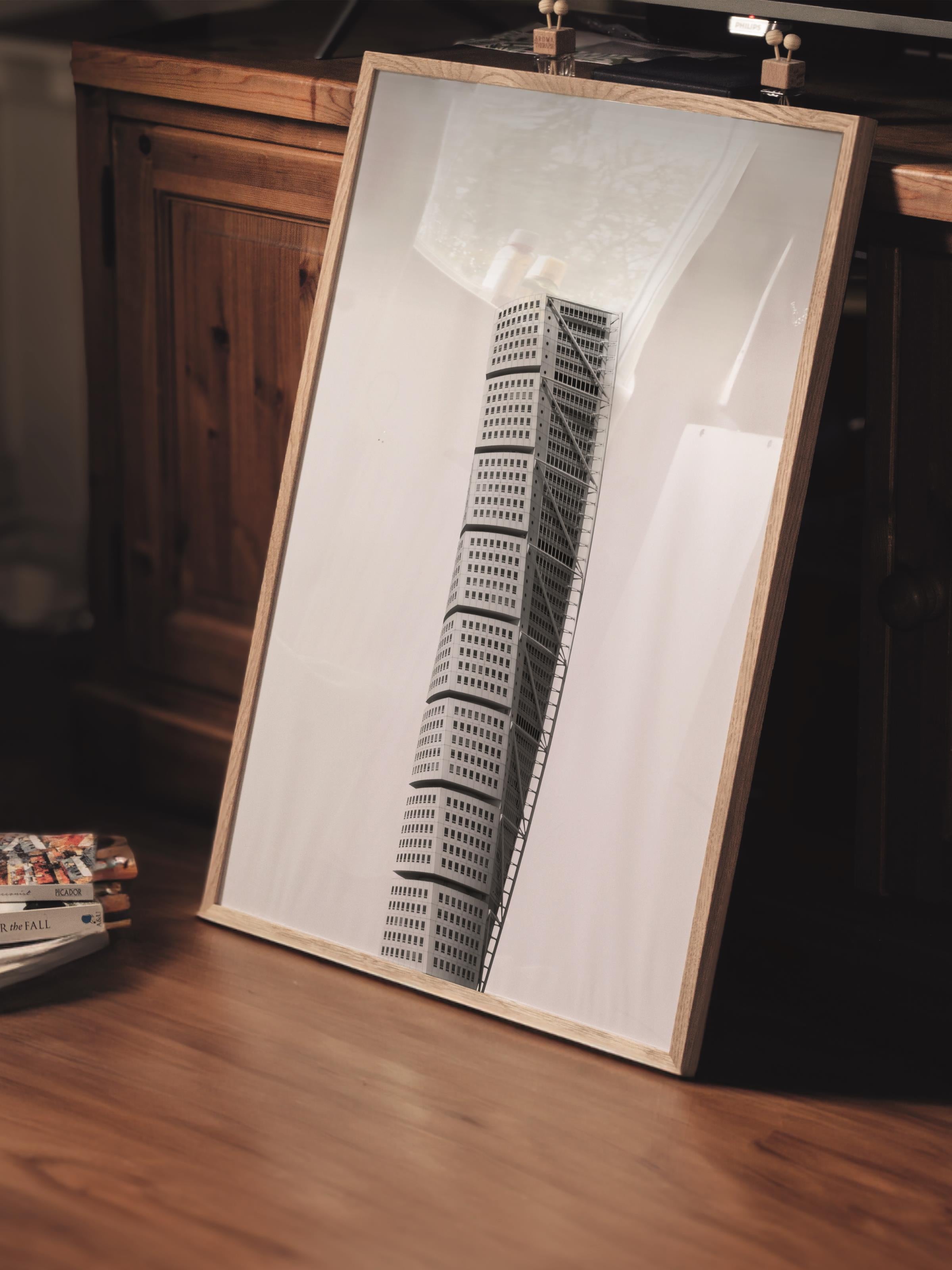 Mimari Poster, Siyah Beyaz Çerçevesiz Poster, Sanatsal Baskı NO:236 Estetik Ofis Duvar Dekoru, Dikey