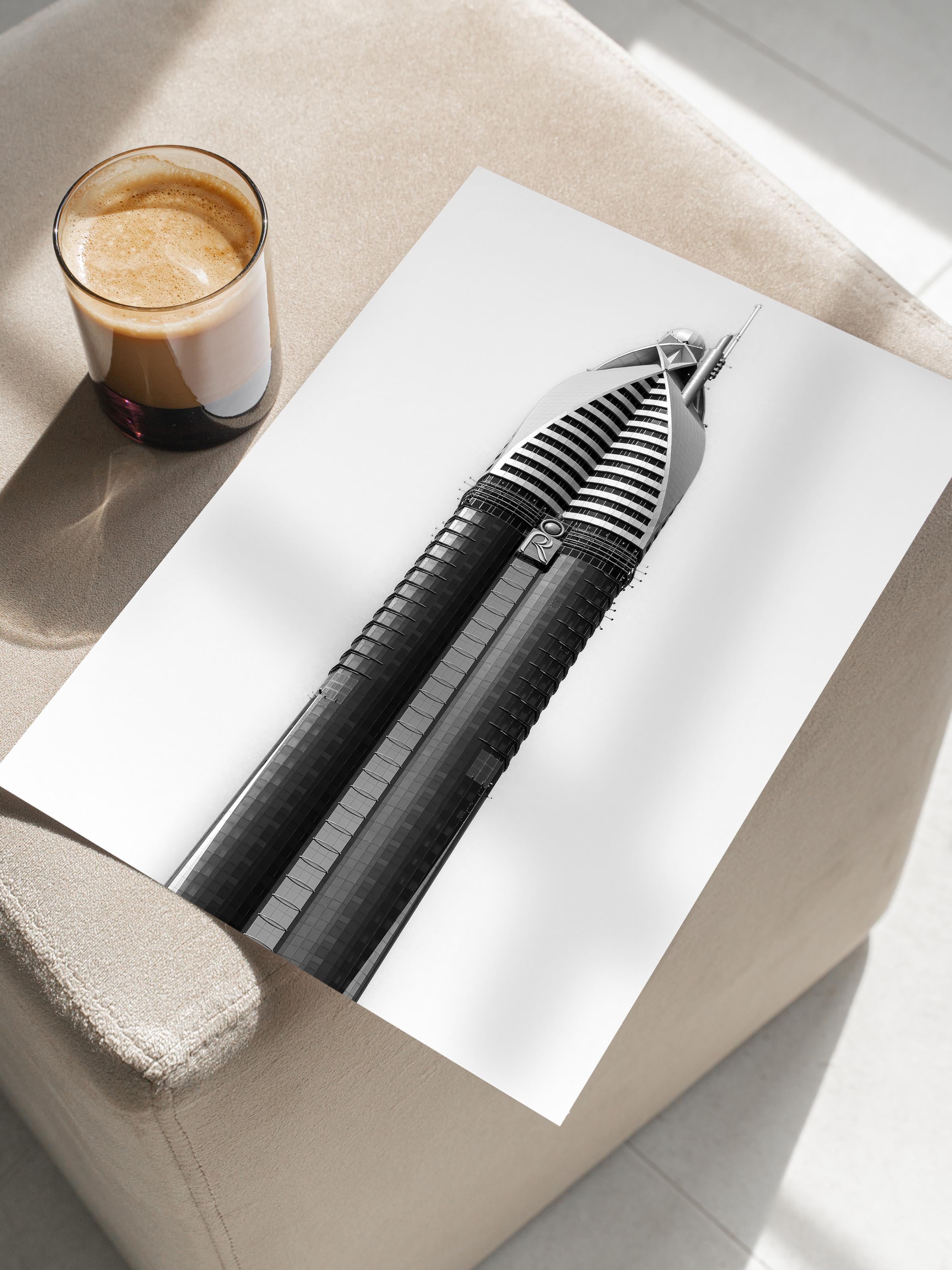 Mimari Poster, Siyah Beyaz Çerçevesiz Poster, Sanatsal Baskı NO:248 Estetik Ofis Duvar Dekoru, Dikey