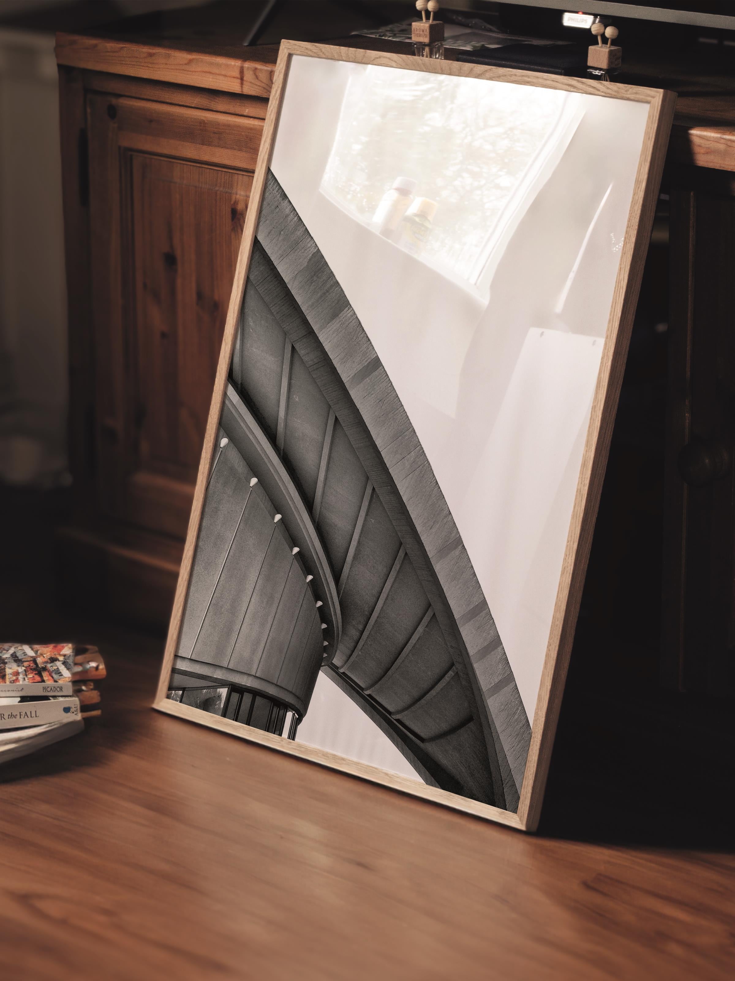 Mimari Poster, Siyah Beyaz Çerçevesiz Poster, Sanatsal Baskı NO:263 Estetik Ofis Duvar Dekoru, Dikey