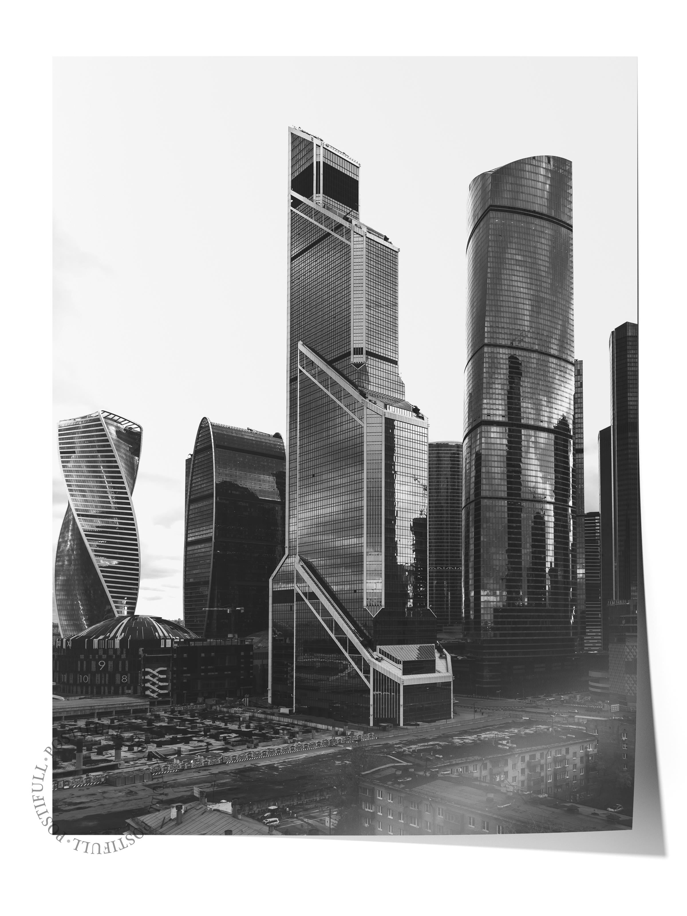 Mimari Poster, Siyah Beyaz Çerçevesiz Poster, Sanatsal Baskı NO:29 Estetik Ofis Duvar Dekoru, Dikey