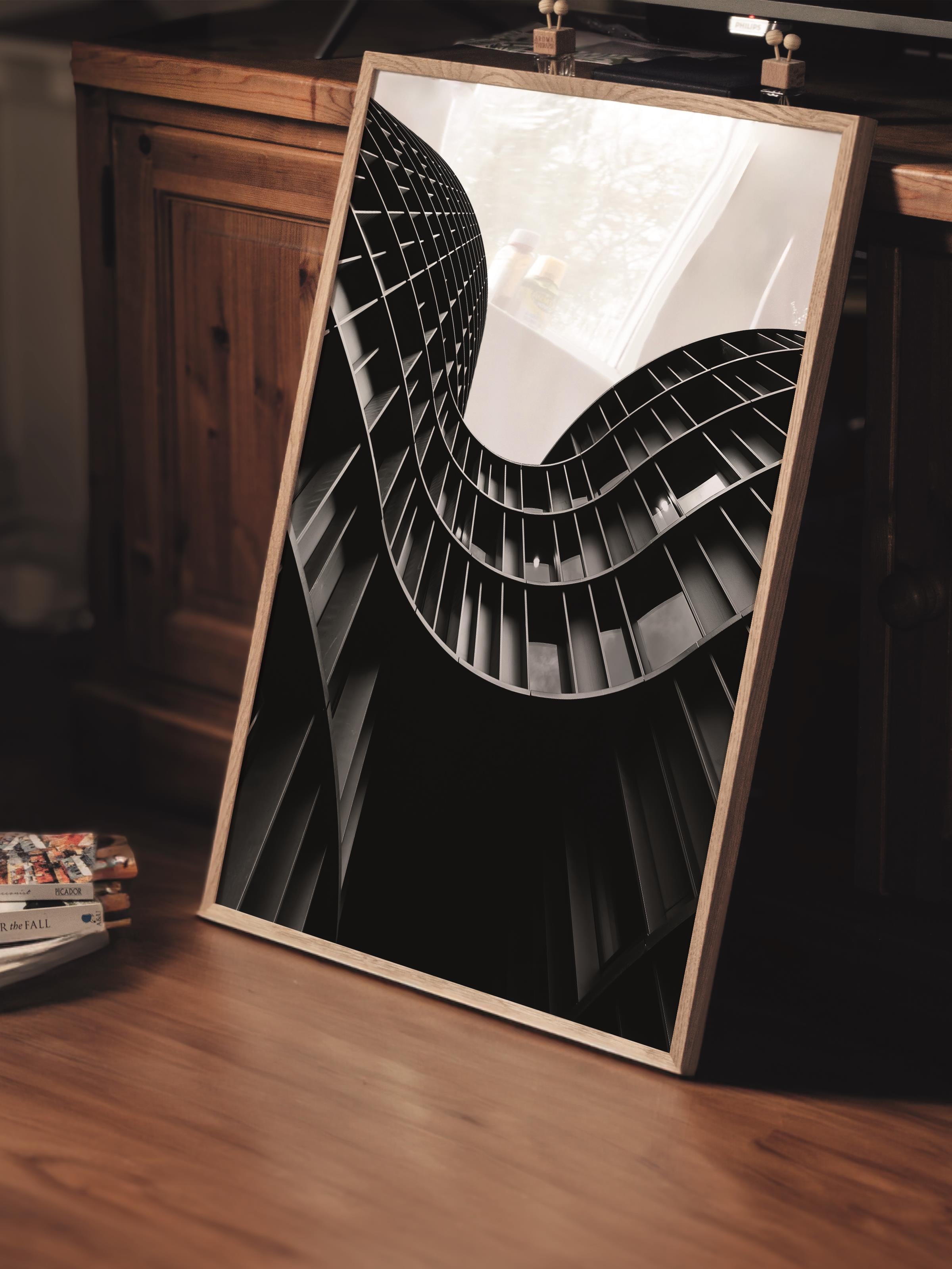 Mimari Poster, Siyah Beyaz Çerçevesiz Poster, Sanatsal Baskı NO:39 Estetik Ofis Duvar Dekoru, Dikey