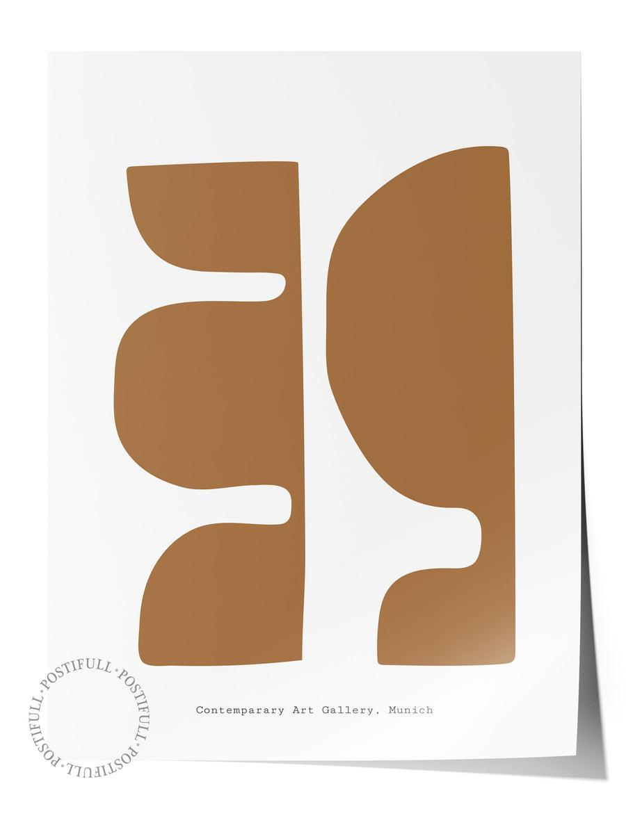 Soyut Formlar İskandinav Çerçevesiz Poster