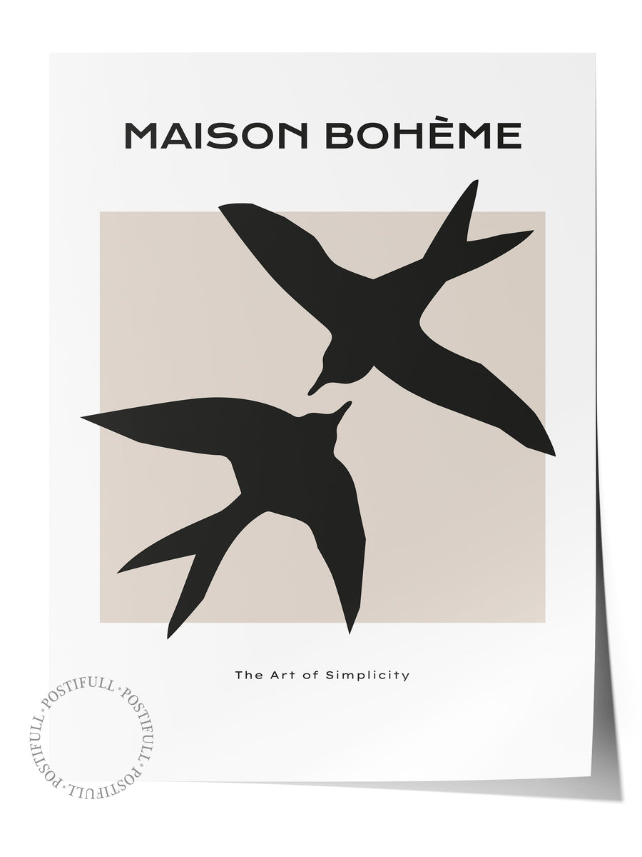 Farklı Tonlarda MAISON BOHÈME İskandinav Çerçevesiz Poster