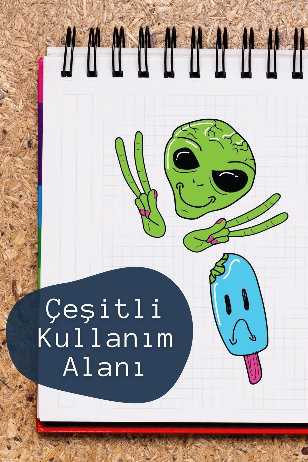 Minimal Temalı Sticker Seti - 13 Adet Etiket Seti- Telefon, Tablet, Defter Laptop Uyumlu Etiket