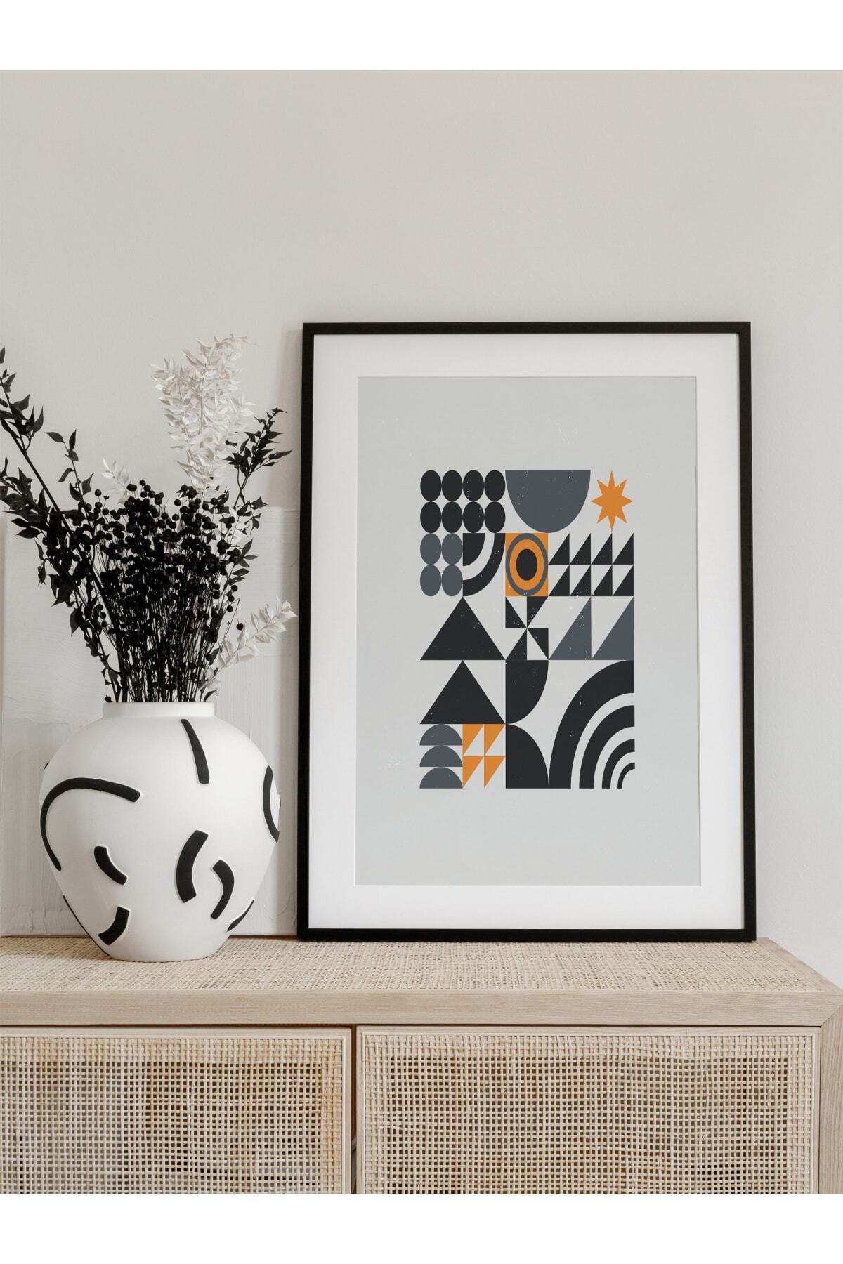 Modern Bauhaus Ve Estetik Duvar Tablosu, Çerçevesiz Poster, Salon, Mutfak Ve Ofis Duvar Dekoru