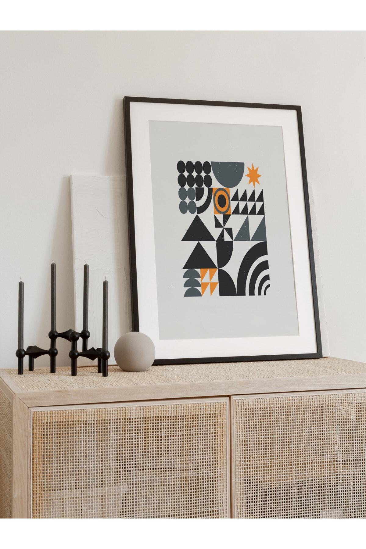 Modern Bauhaus Ve Estetik Duvar Tablosu, Çerçevesiz Poster, Salon, Mutfak Ve Ofis Duvar Dekoru