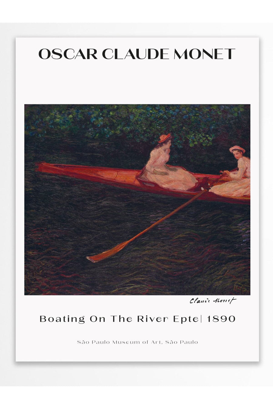 Boating On The River Epte Monet Sanat Çerçevesiz Poster