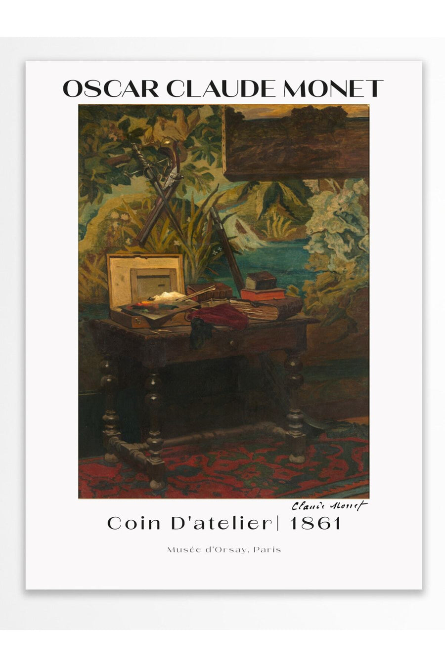 Atölye Köşesi Monet Sanat Çerçevesiz Poster