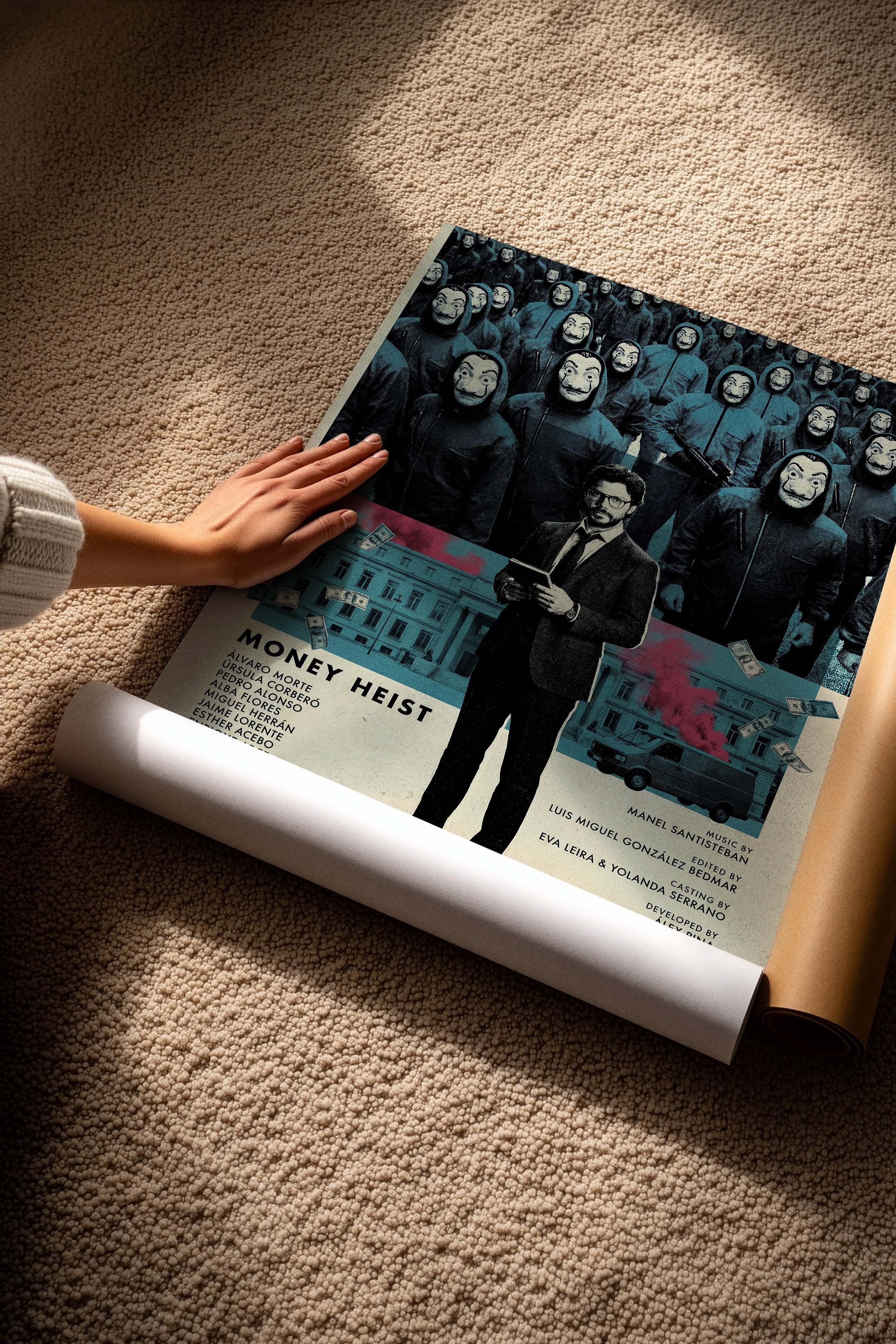 Money Heist Posteri, Sinema ve Dizi Tablo Posterleri, Film Dizi Afişleri NO:112780