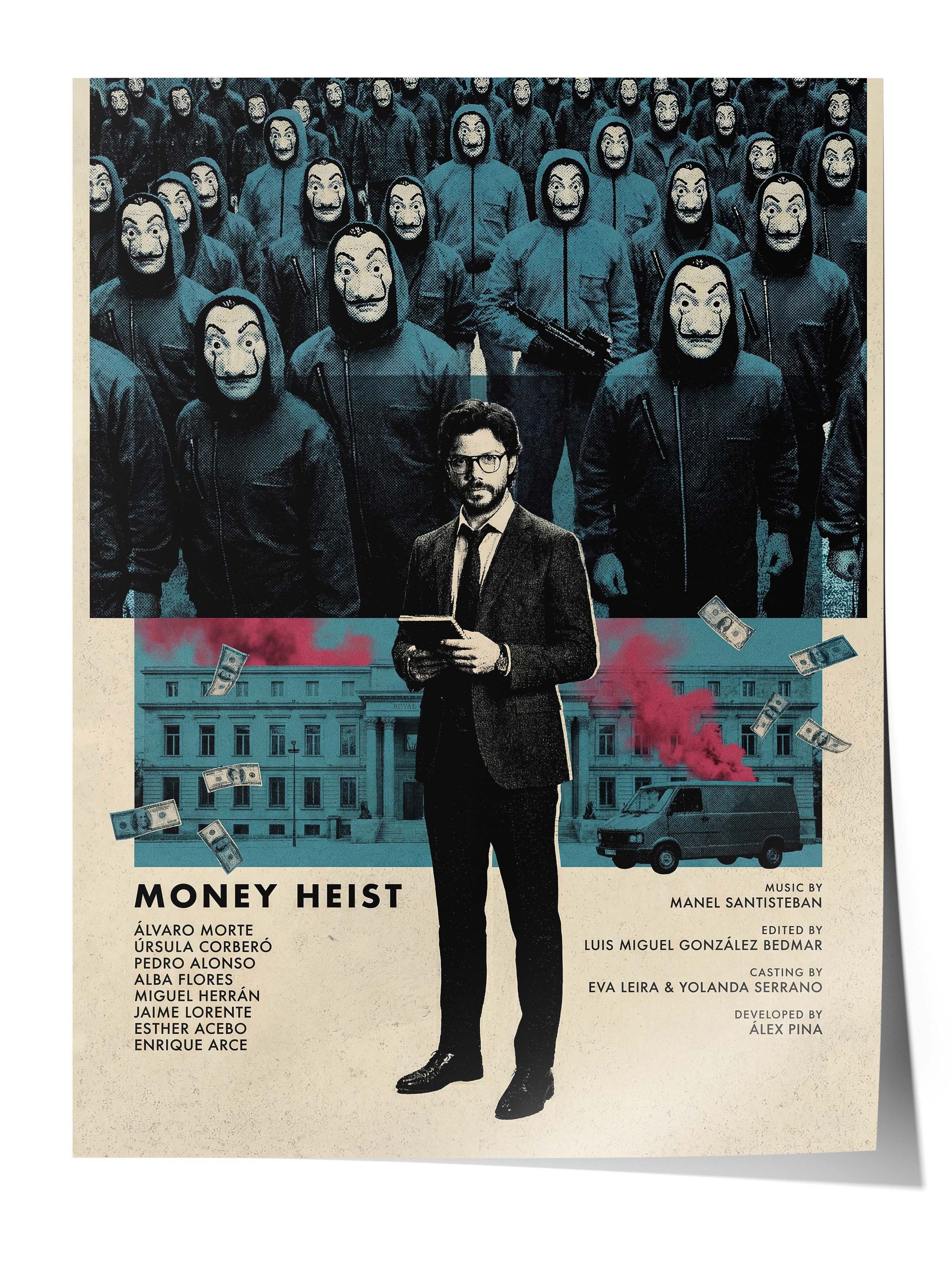Money Heist Posteri, Sinema ve Dizi Tablo Posterleri, Film Dizi Afişleri NO:112780