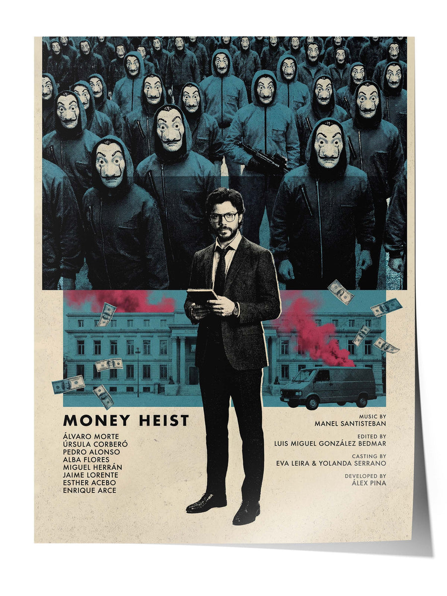 Money Heist Posteri, Sinema ve Dizi Tablo Posterleri, Film Dizi Afişleri NO:112780