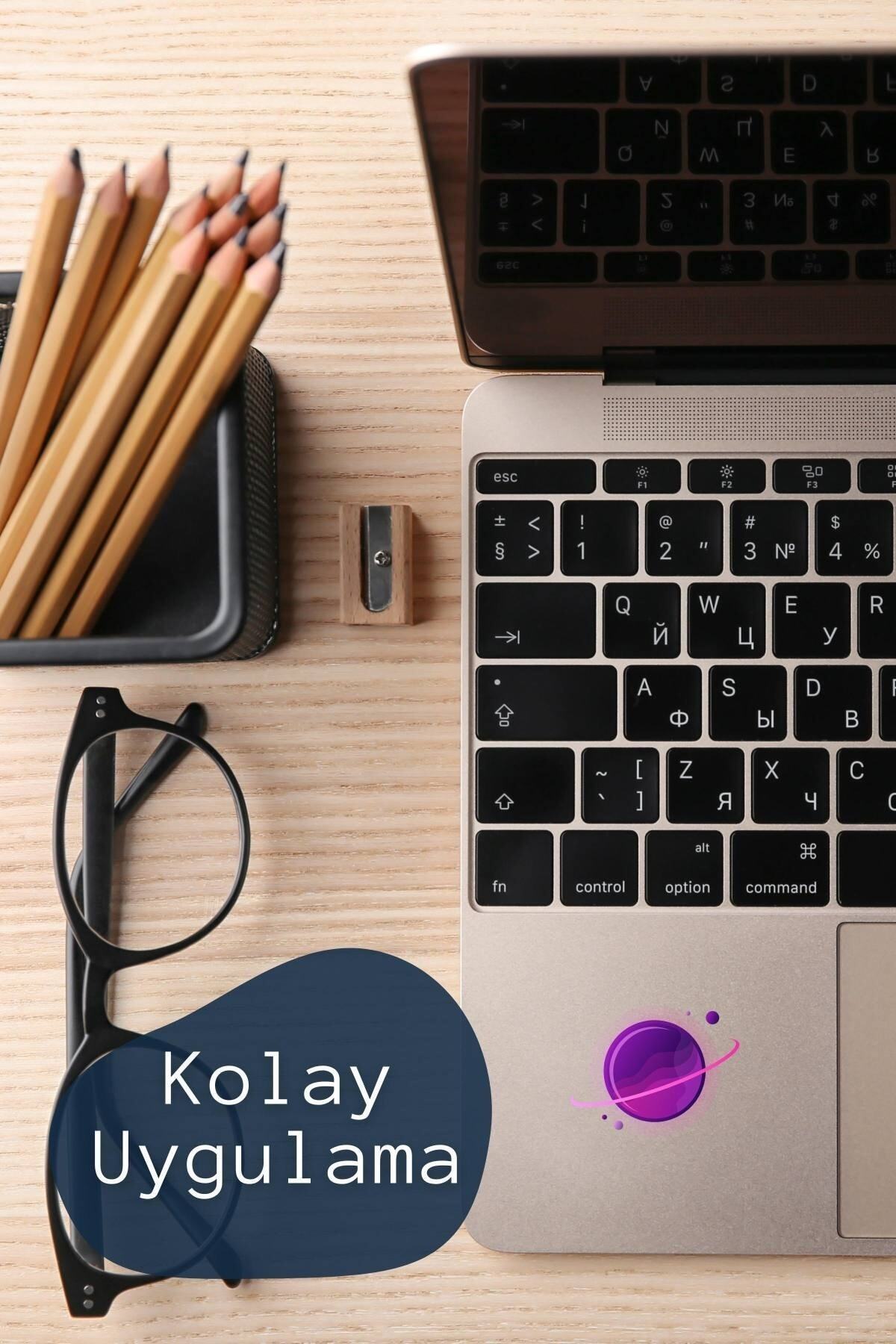 Mor Temalı Sticker Seti - 7 Adet Etiket Seti- Telefon, Tablet, Defter Laptop Uyumlu Etiket