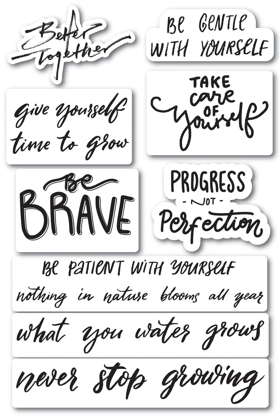 Motivasyon Temalı Sticker Seti - 10 Adet Etiket Seti- Telefon, Tablet, Defter Laptop Uyumlu Etiket