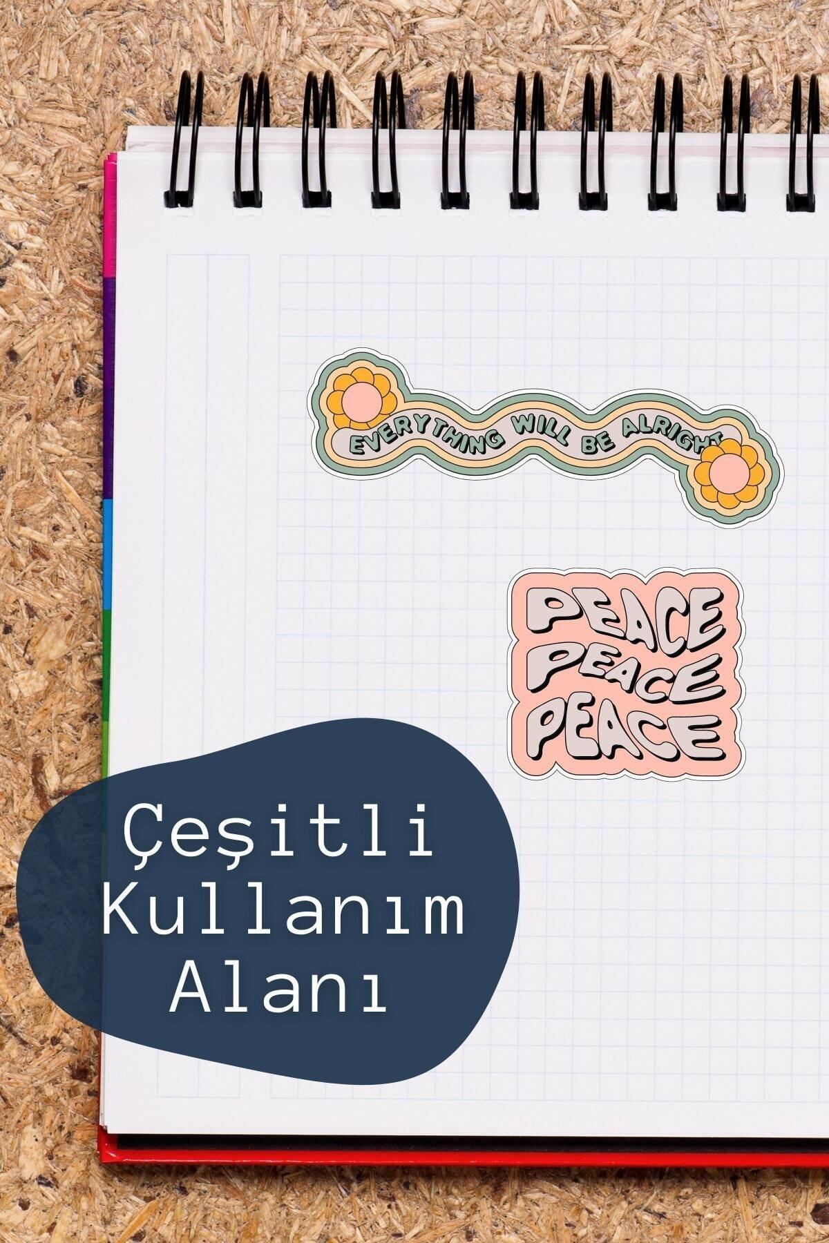 Motivasyon Temalı Sticker Seti - 6 Adet Etiket Seti- Telefon, Tablet, Defter Laptop Uyumlu Etiket