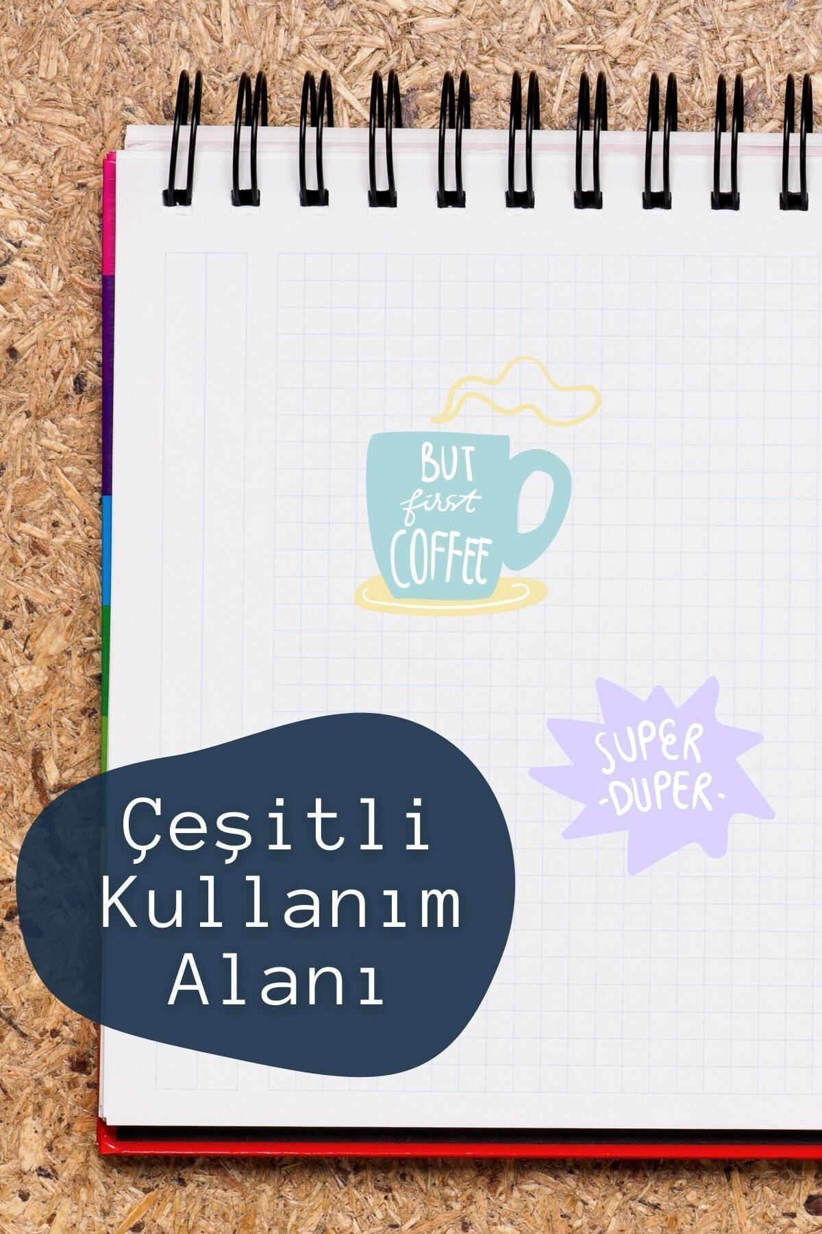 Motivasyon Temalı Sticker Seti - 6 Adet Etiket Seti- Telefon, Tablet, Defter Laptop Uyumlu Etiket
