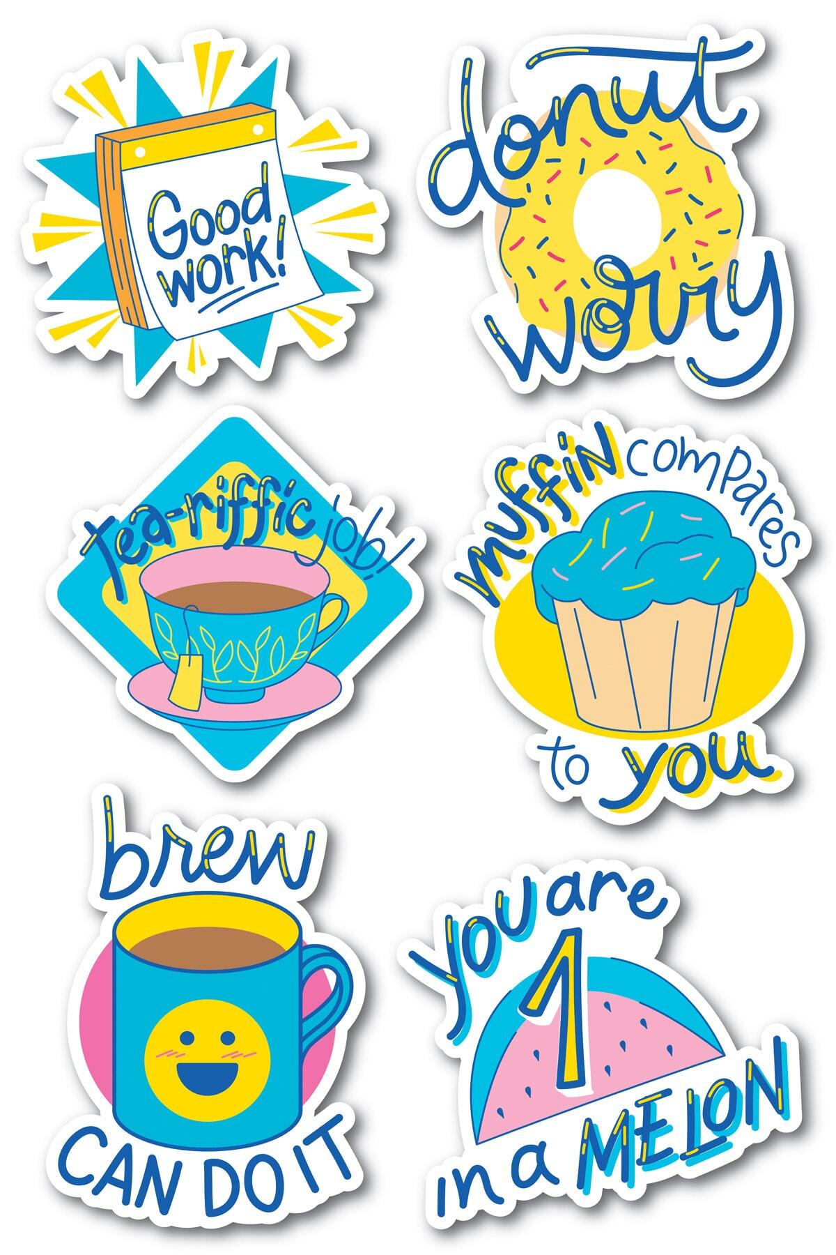 Motivasyon Temalı Sticker Seti - 6 Adet Etiket Seti- Telefon, Tablet, Defter Laptop Uyumlu Etiket
