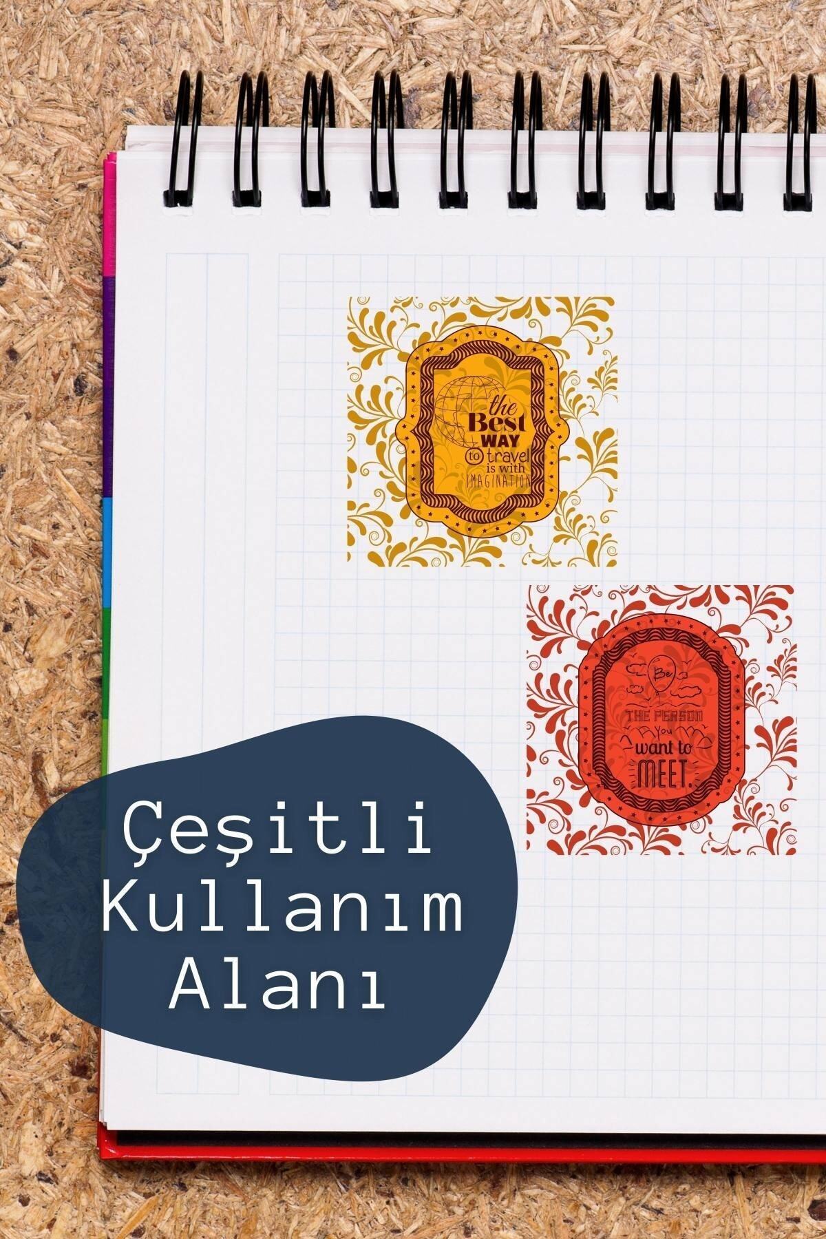 Motivasyon Temalı Sticker Seti - 6 Adet Etiket Seti- Telefon, Tablet, Defter Laptop Uyumlu Etiket