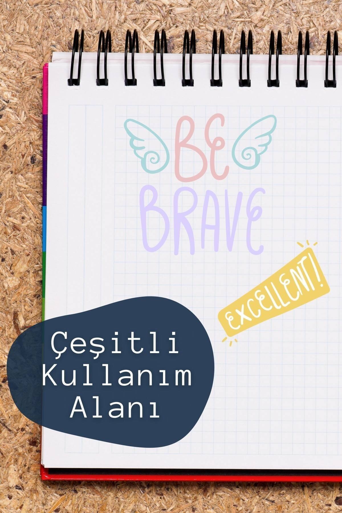 Motivasyon Temalı Sticker Seti - 6 Adet Etiket Seti- Telefon, Tablet, Defter Laptop Uyumlu Etiket