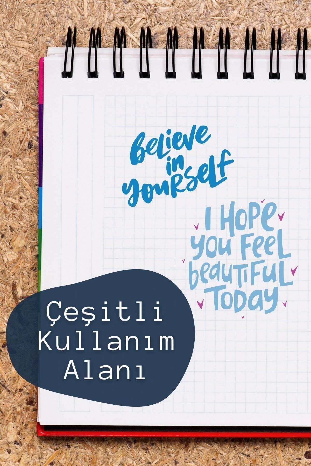 Motivasyon Temalı Sticker Seti - 6 Adet Etiket Seti- Telefon, Tablet, Defter Laptop Uyumlu Etiket
