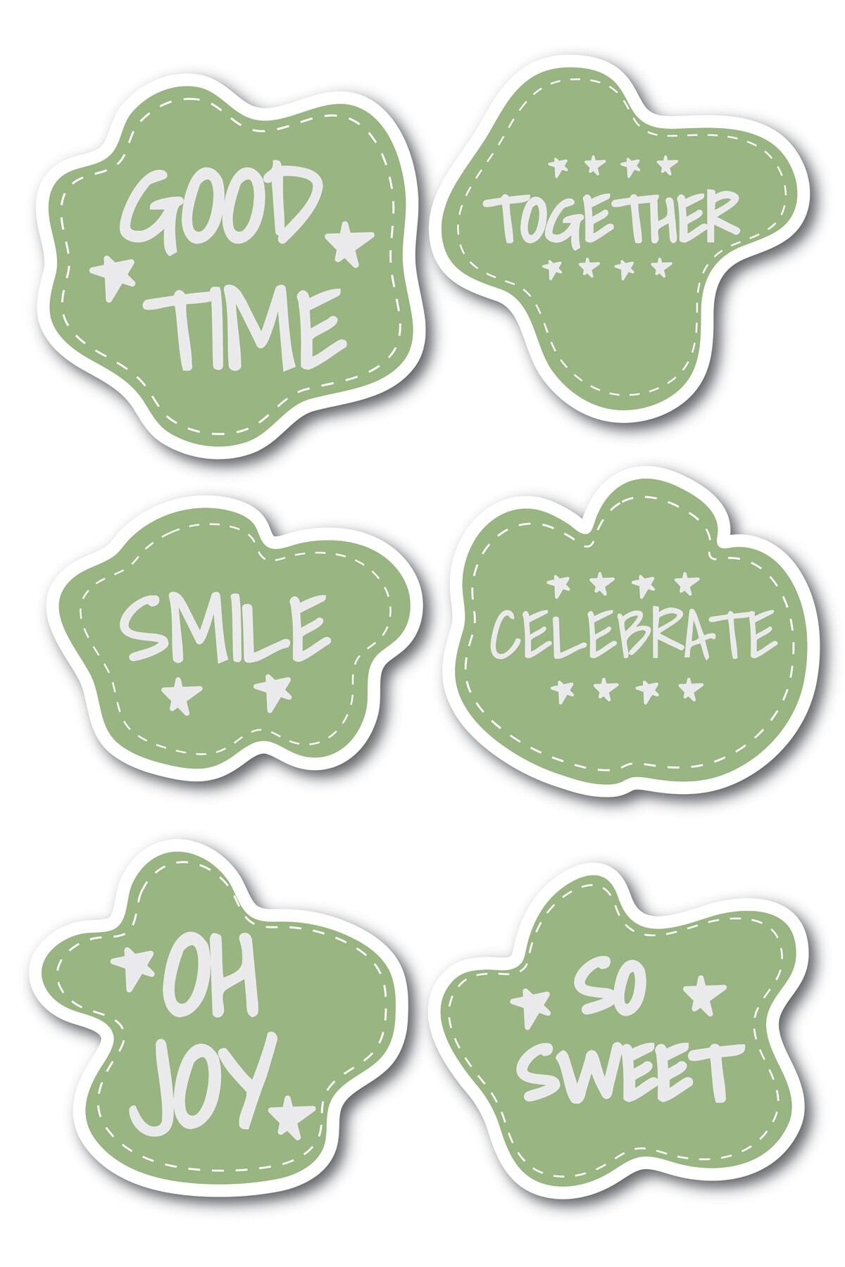 Motivasyon Temalı Sticker Seti - 6 Adet Etiket Seti- Telefon, Tablet, Defter Laptop Uyumlu Etiket