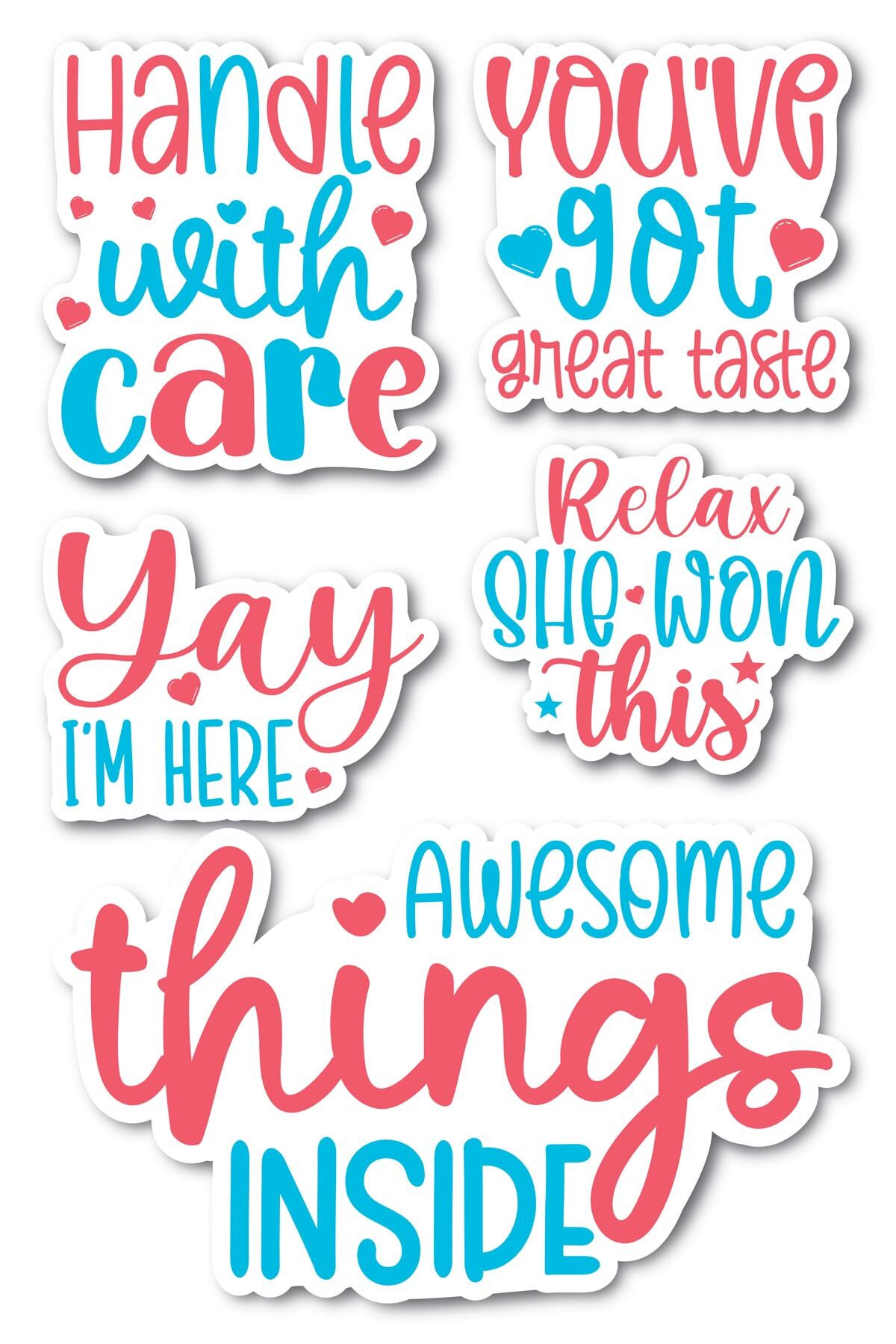 Motivasyon Temalı Sticker Seti - 6 Adet Etiket Seti- Telefon, Tablet, Defter Laptop Uyumlu Etiket