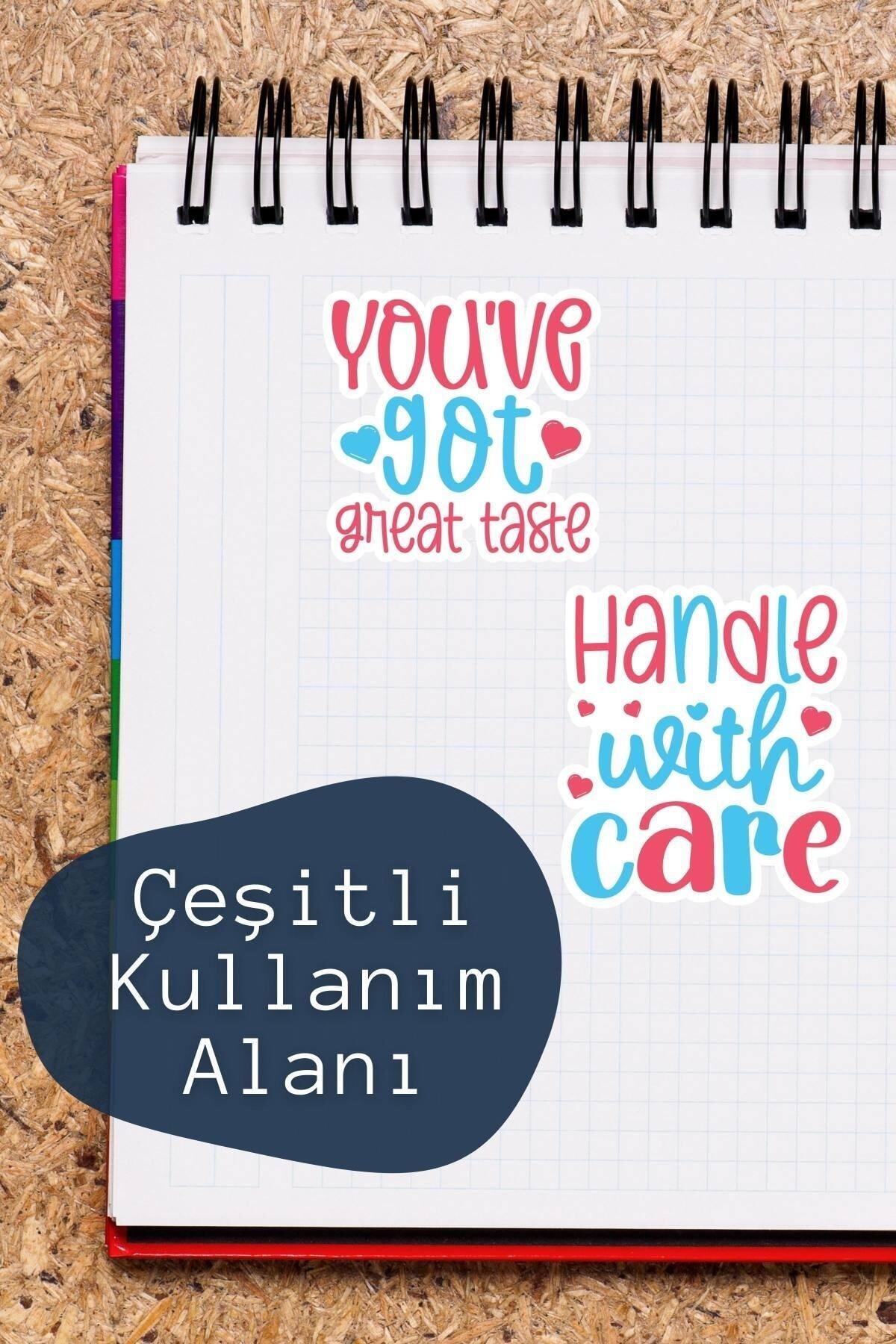 Motivasyon Temalı Sticker Seti - 6 Adet Etiket Seti- Telefon, Tablet, Defter Laptop Uyumlu Etiket